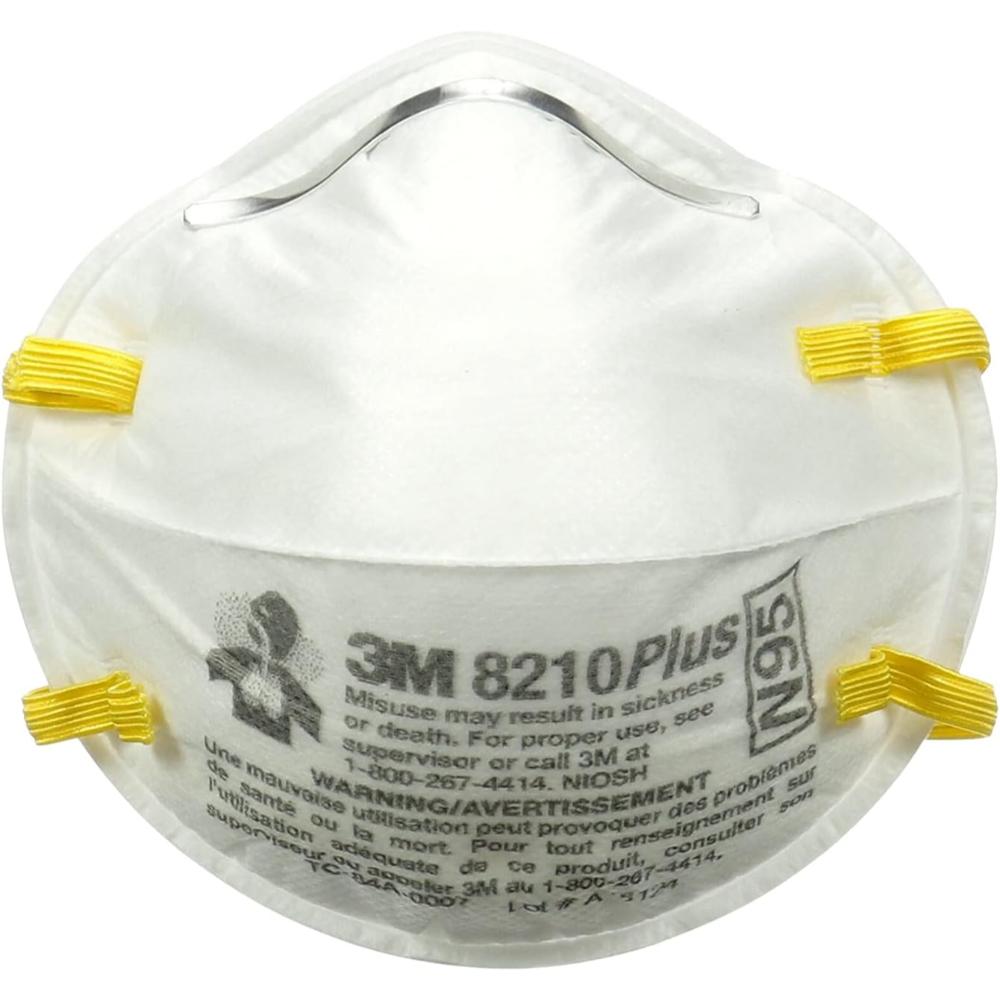 3M 80pcs 8210+ Particulate Respirator N95 Face Mask, Regular Size