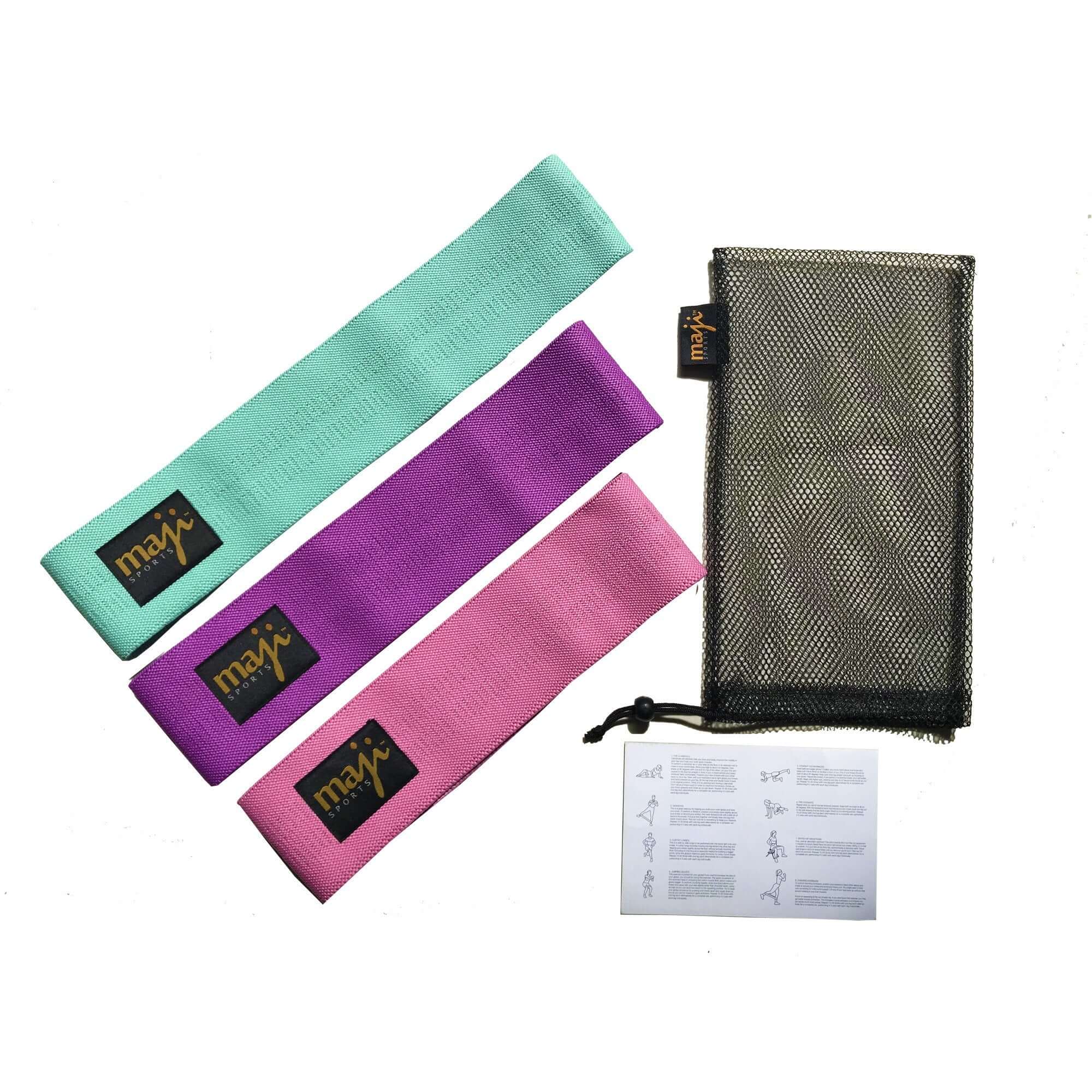 Pack Of Three Multi-Color Booty Bands - 3 Sizes 3 Weights by Jupiter Gear