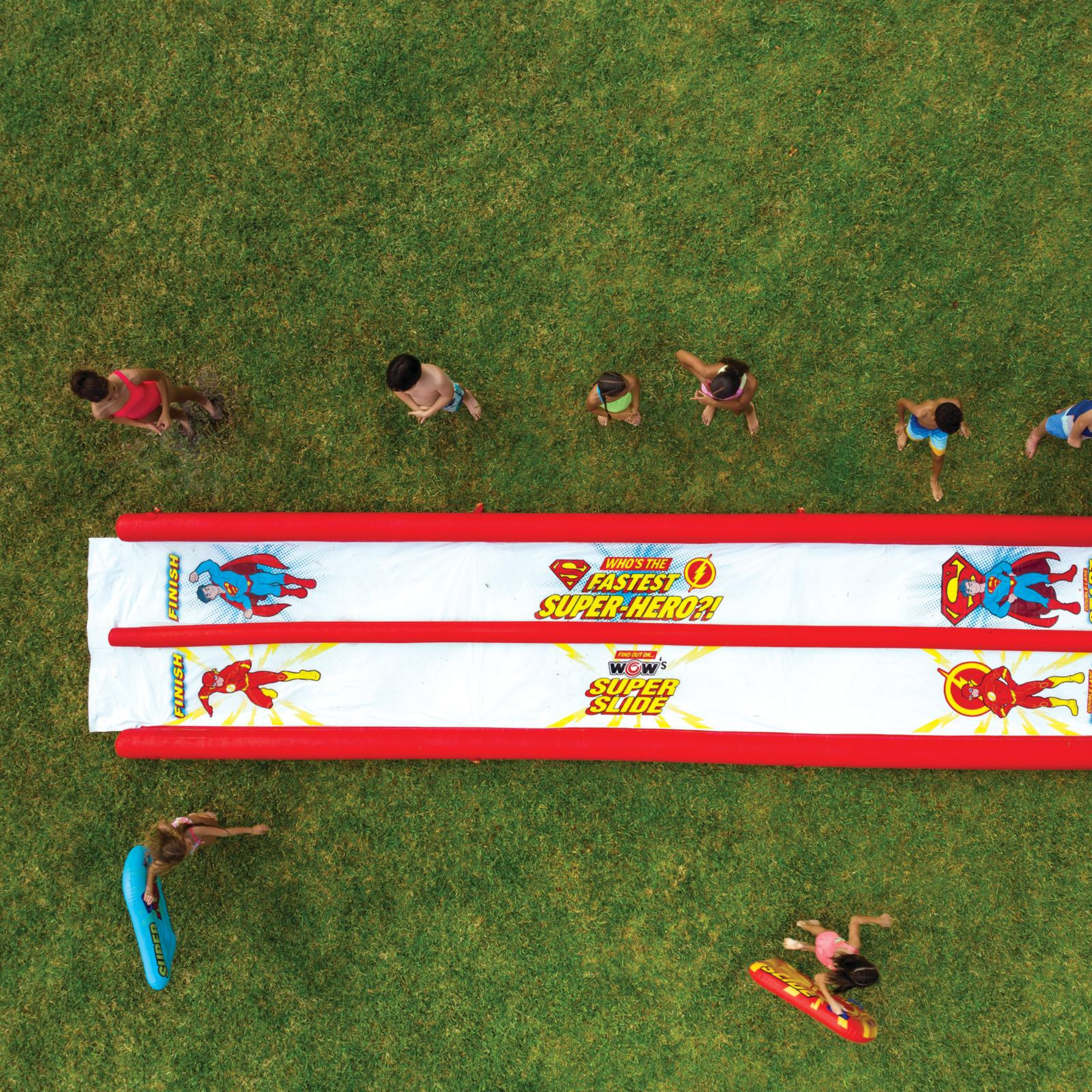 WOW Sports DC Comics Flash vs Superman Lawn Slide by Jupiter Gear
