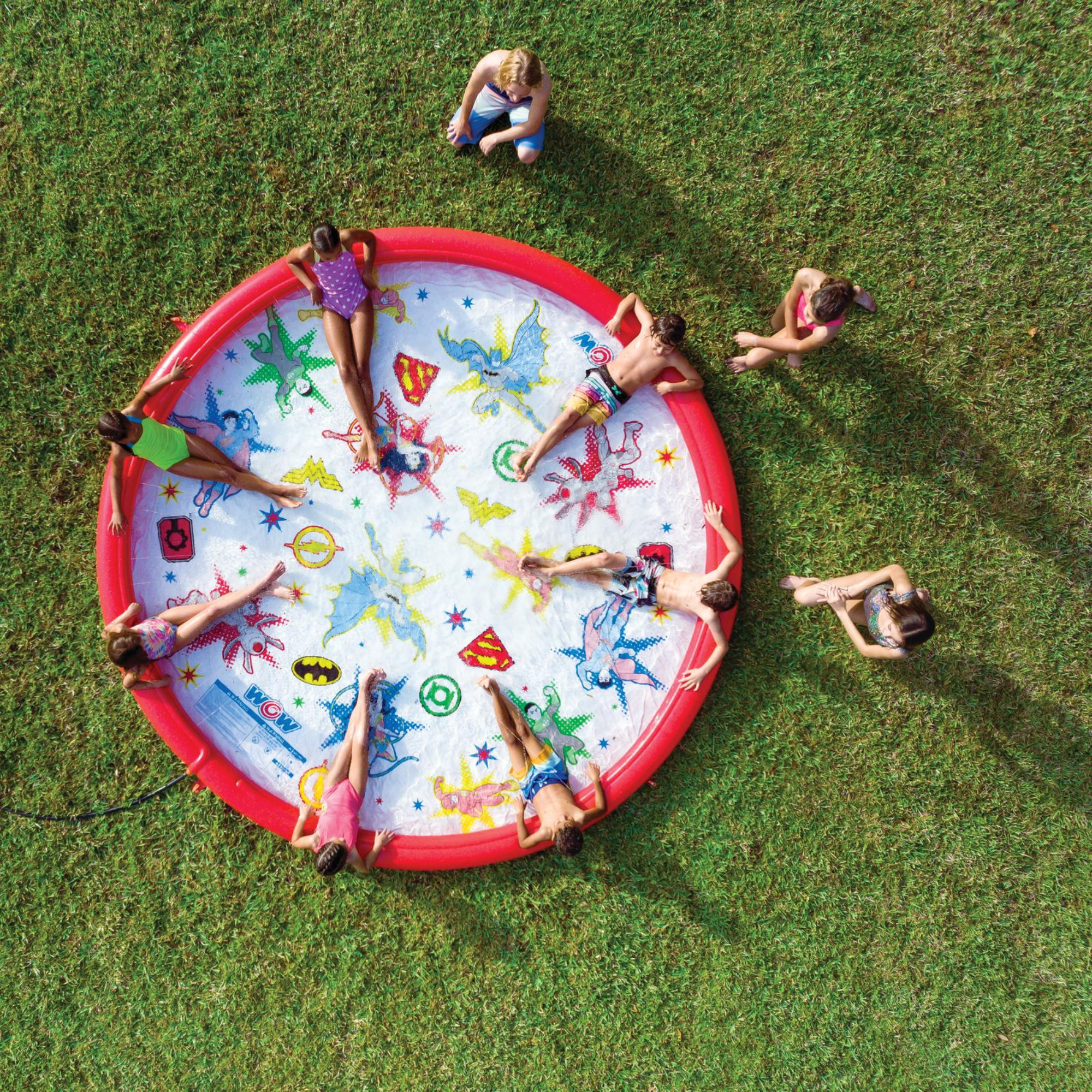 WOW Sports DC Comics Justice League 12ft Splash Pad and Wading Pool by Jupiter Gear
