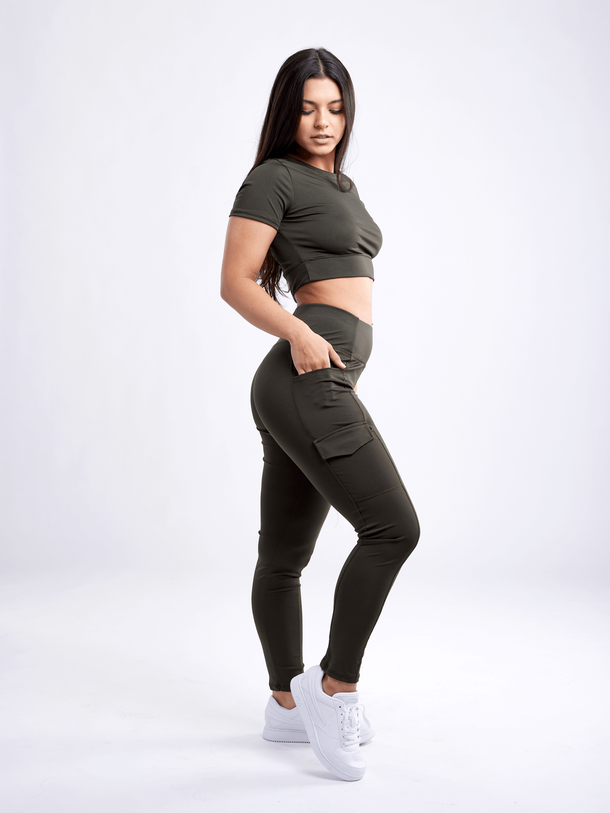JupiterGear High-Waisted Leggings with Side Cargo Pockets by Jupiter Gear