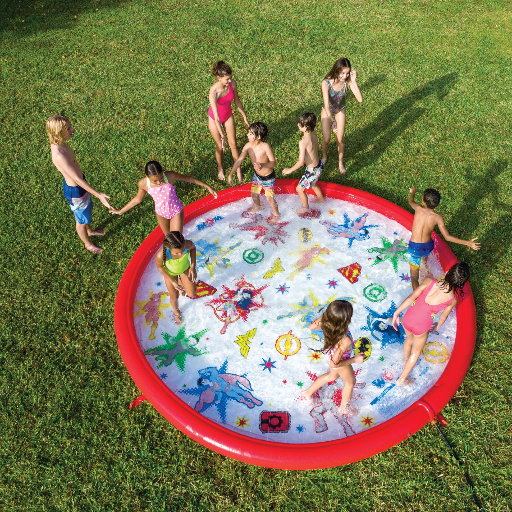 WOW Sports DC Comics Justice League 12ft Splash Pad and Wading Pool by Jupiter Gear