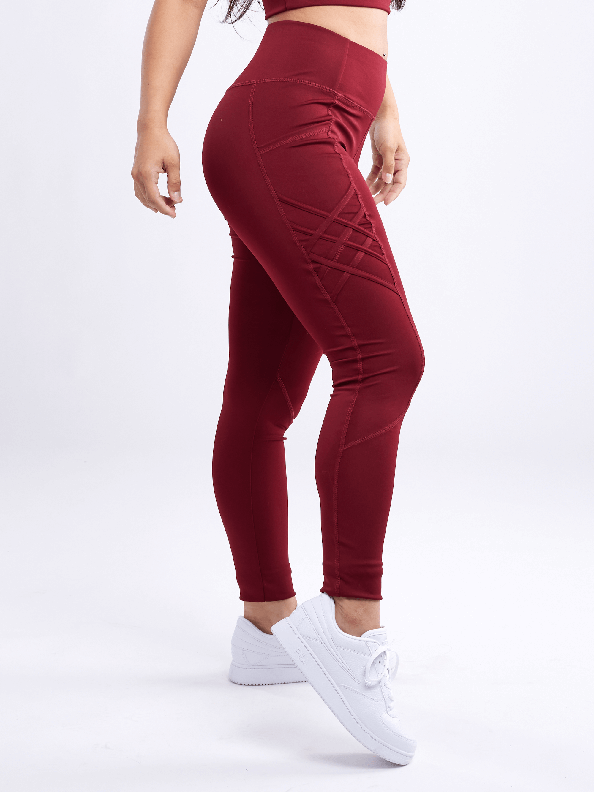 JupiterGear High-Waisted Criss-Cross Training Leggings with Hip Pockets by Jupiter Gear