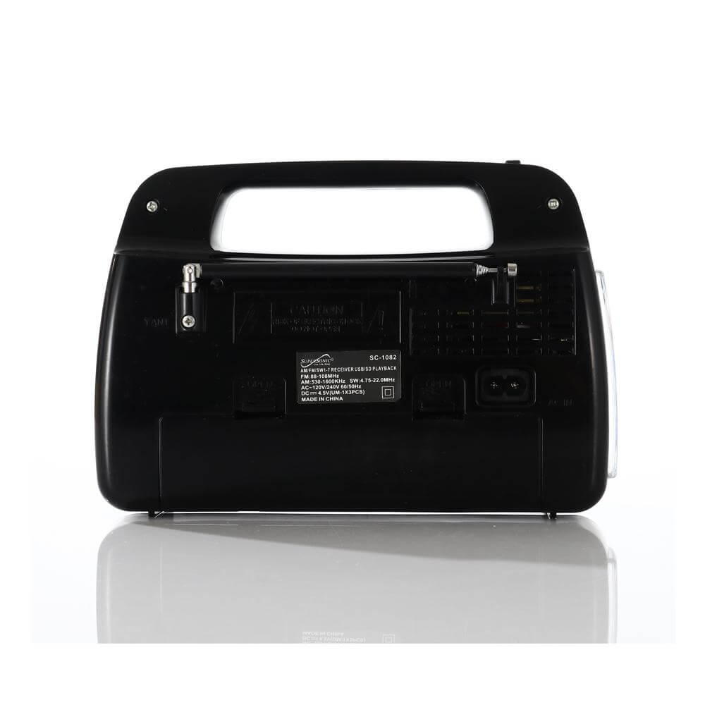 Supersonic 9 Band AM/FM/SW1-7 Portable Radio with Built-In Torch Light by Jupiter Gear