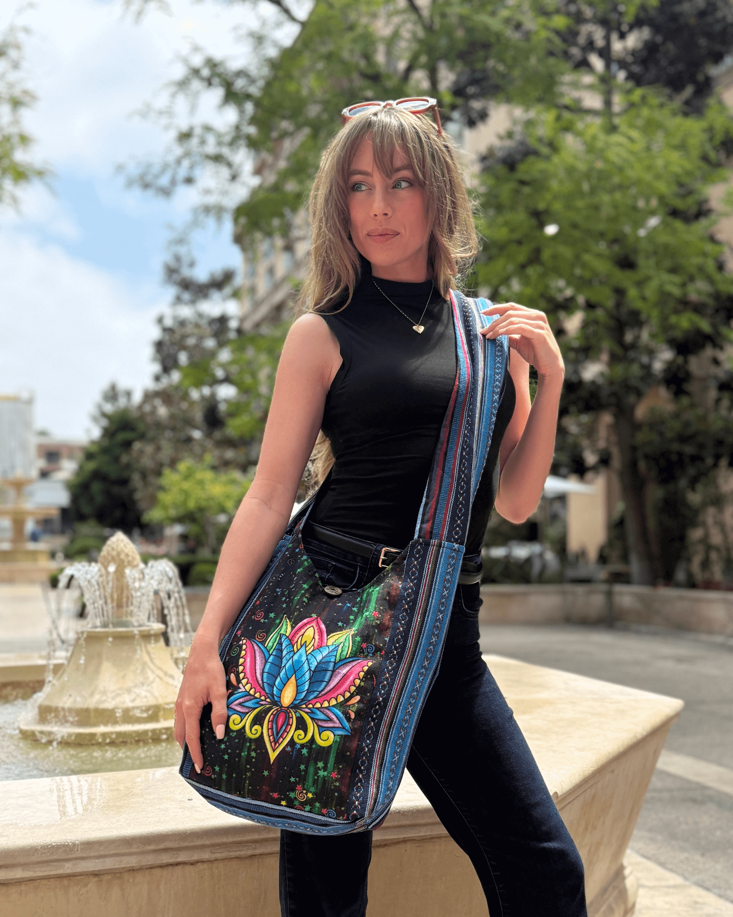 Kathmandu Collection Lotus Handmade Hobo Bag by Jupiter Gear