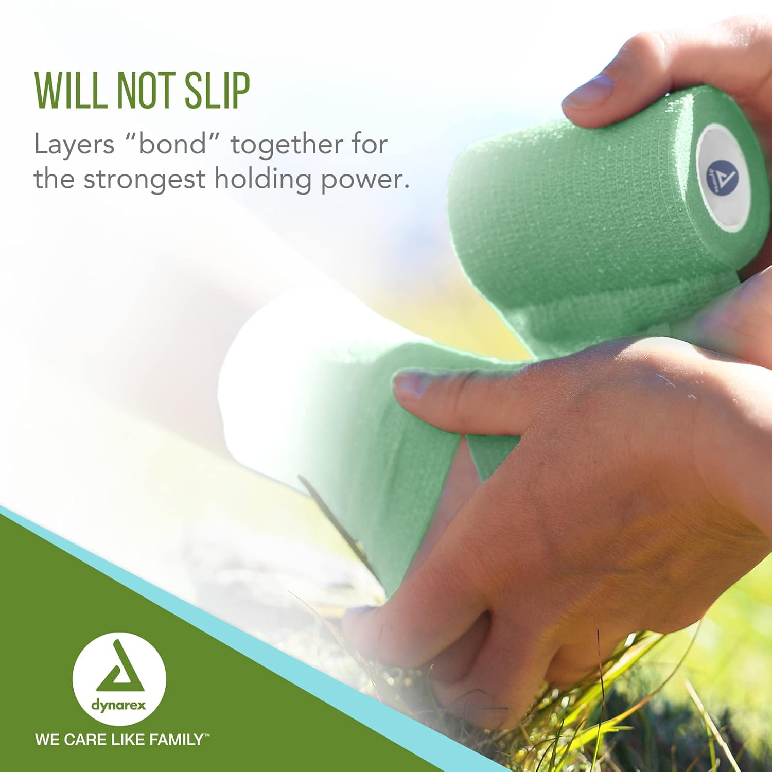 Dynarex Sensi Wrap, Self-Adherent, Green