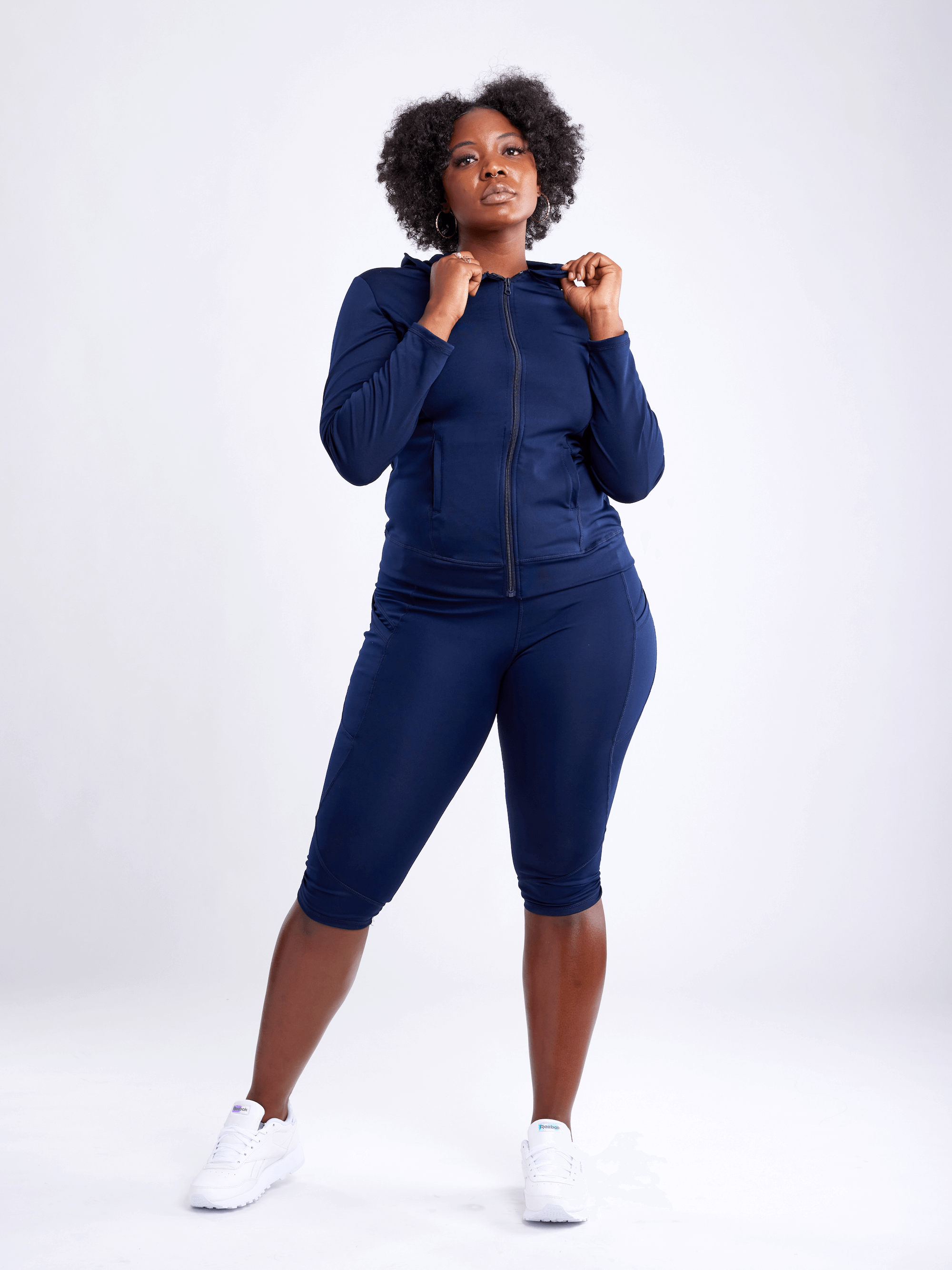 JupiterGear Mid-Rise Capri Fitness Leggings with Side Pockets by Jupiter Gear