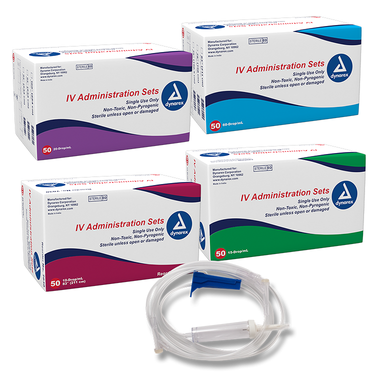 Dynarex IV Administration Sets (50 Count)