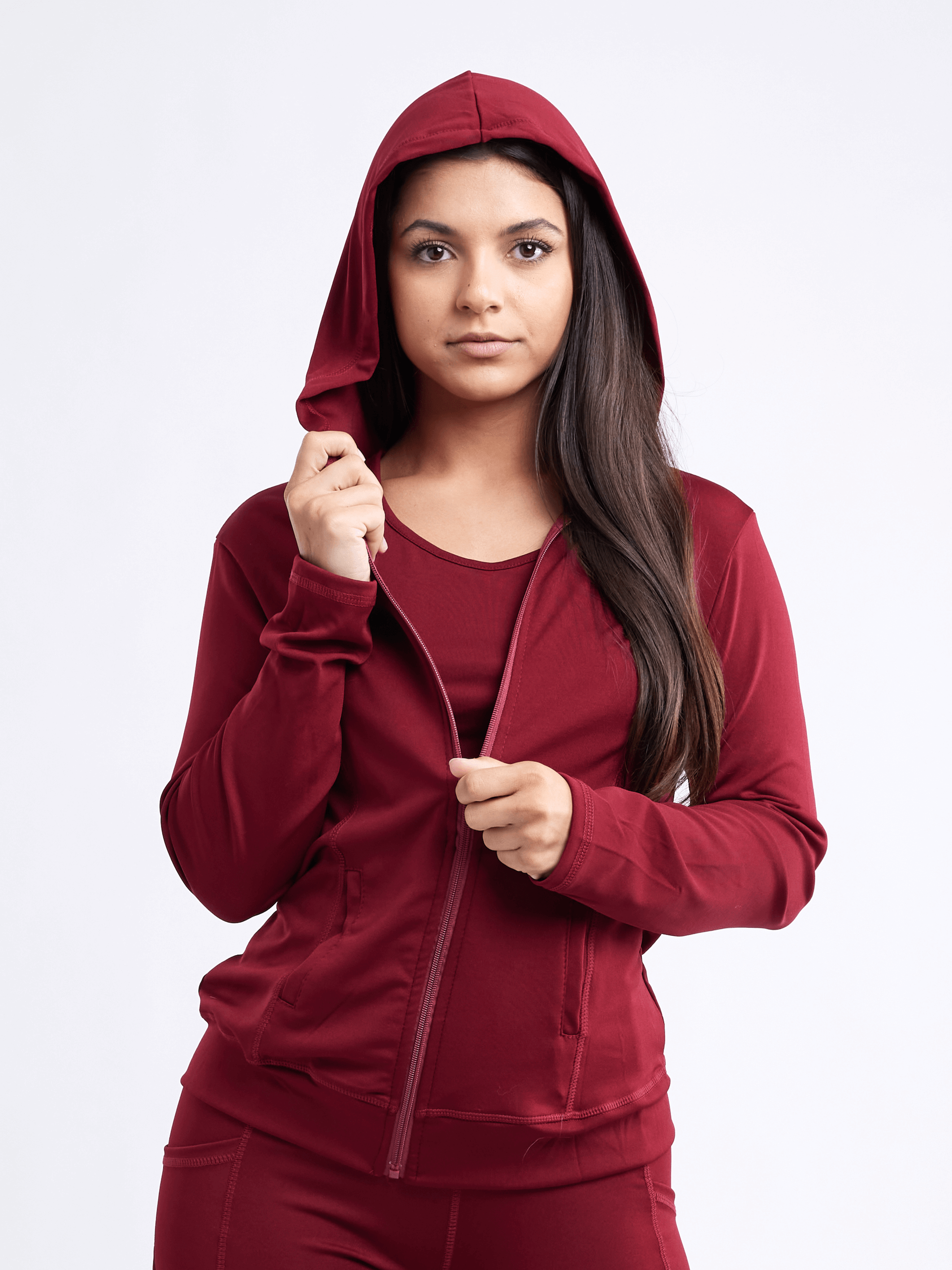 JupiterGear Athletic Fitted Zip-Up Hoodie Jacket with Pockets by Jupiter Gear
