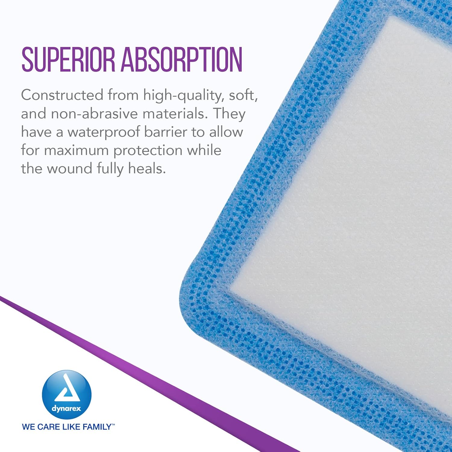 Dynarex DynaSorb - Super Absorbent Dressing, Self-Adhering, 10ea/bx, 12bxs/cs (120 Count)
