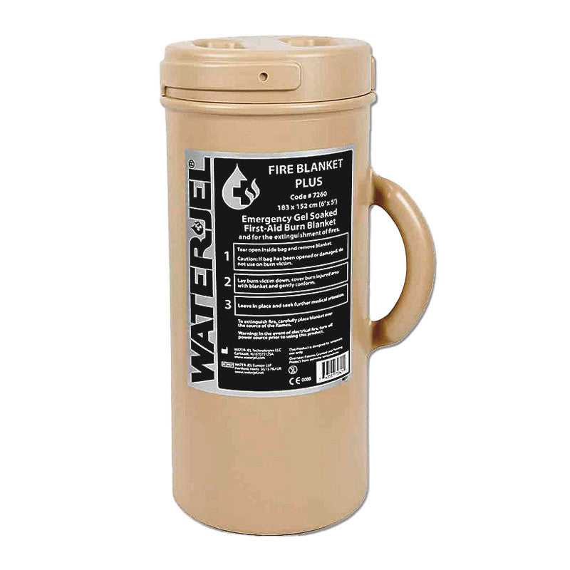 Water Jel Military Fire Blanket in Canister - 6" x 5" (4 Blankets/Case)