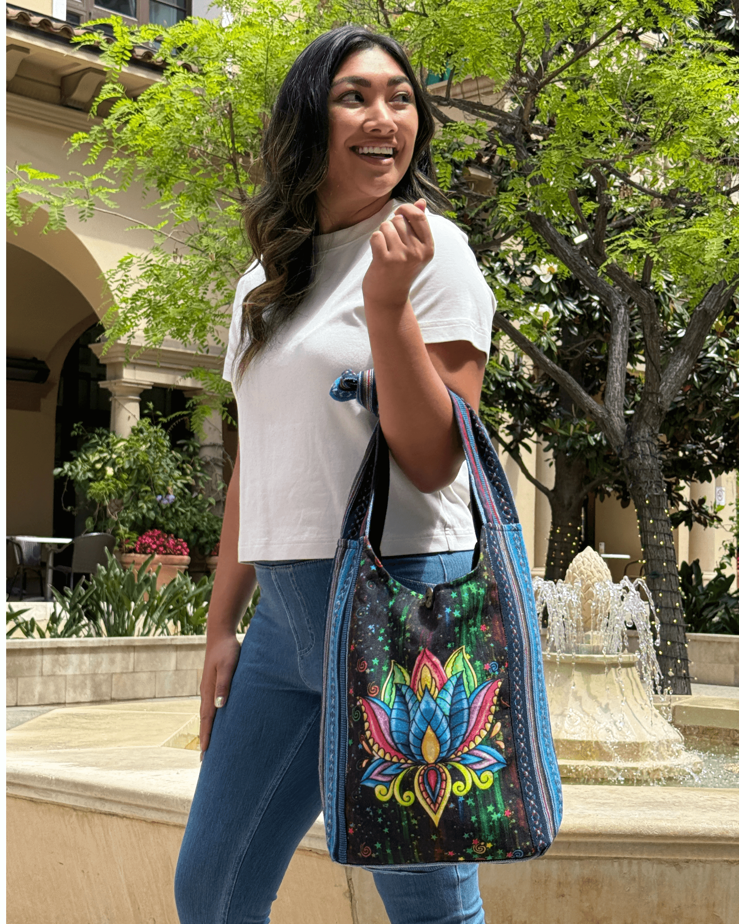 Kathmandu Collection Lotus Handmade Hobo Bag by Jupiter Gear