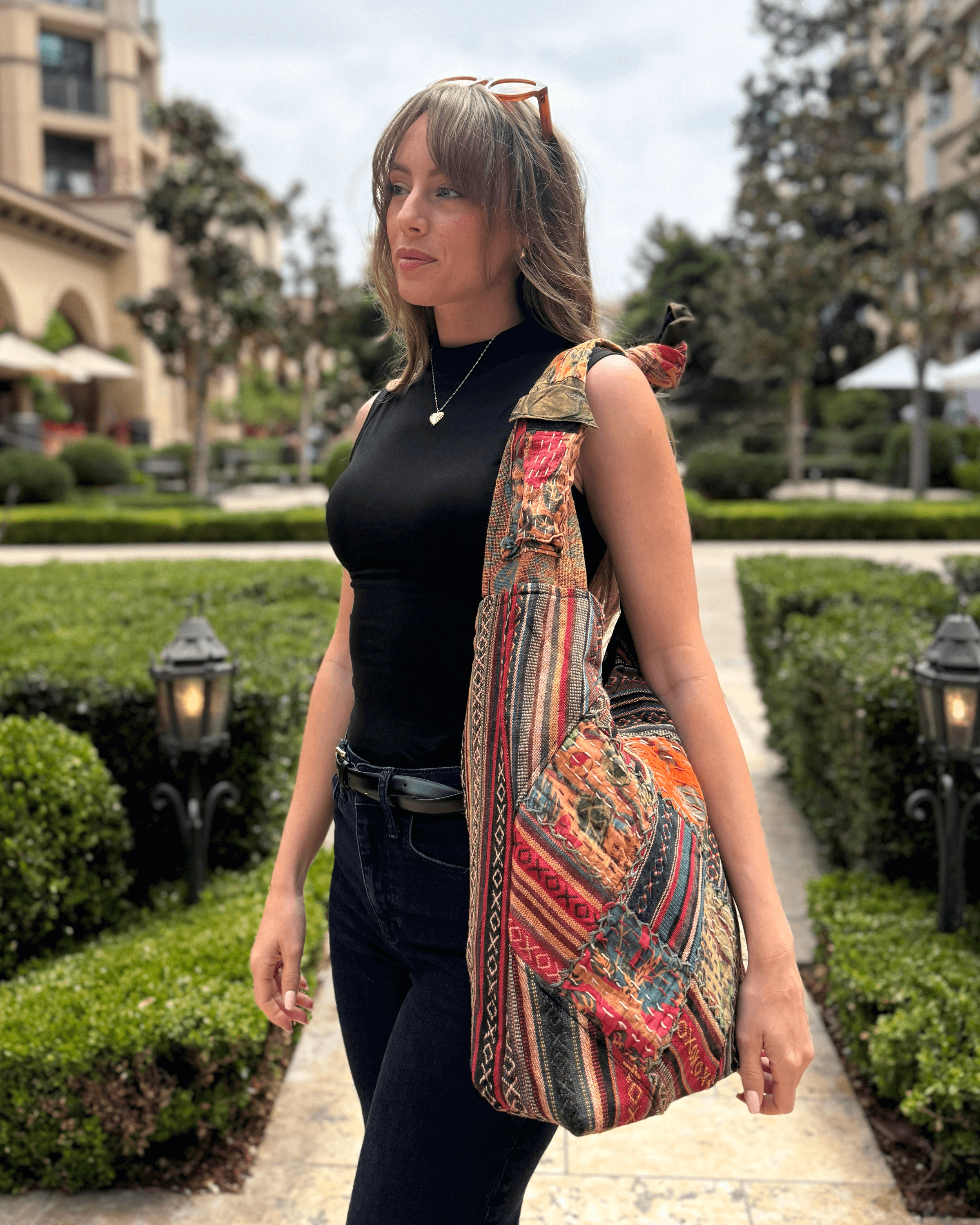 Kathmandu Collection Quilted Patchwork Hobo Bag by Jupiter Gear