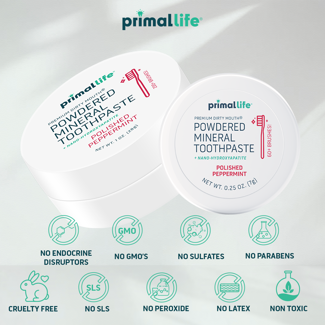 Toothpowder /  Powdered Mineral Toothpaste by Primal Life Organic II LLC