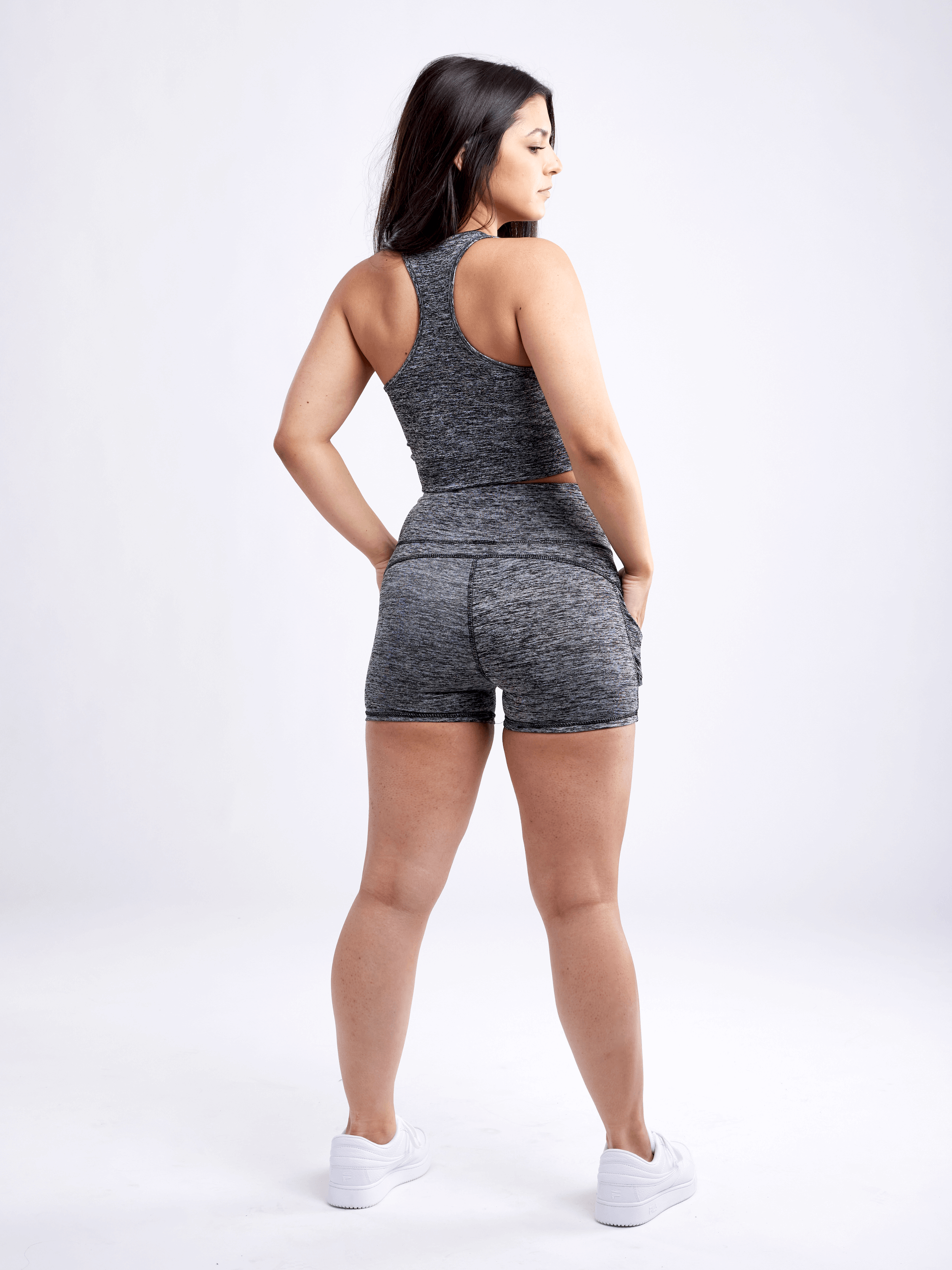 JupiterGear High-Waisted Athletic Shorts with Side Pockets by Jupiter Gear