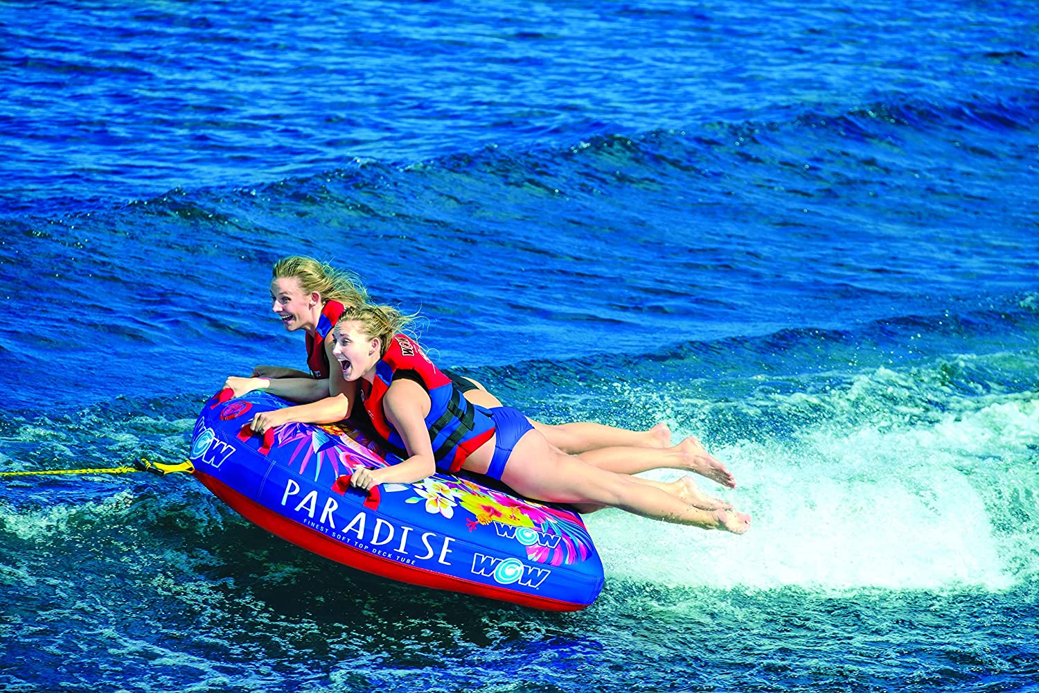 WOW Sports Paradise 2 Person 2P Soft Top Towable (22-WTO-3983) by Jupiter Gear