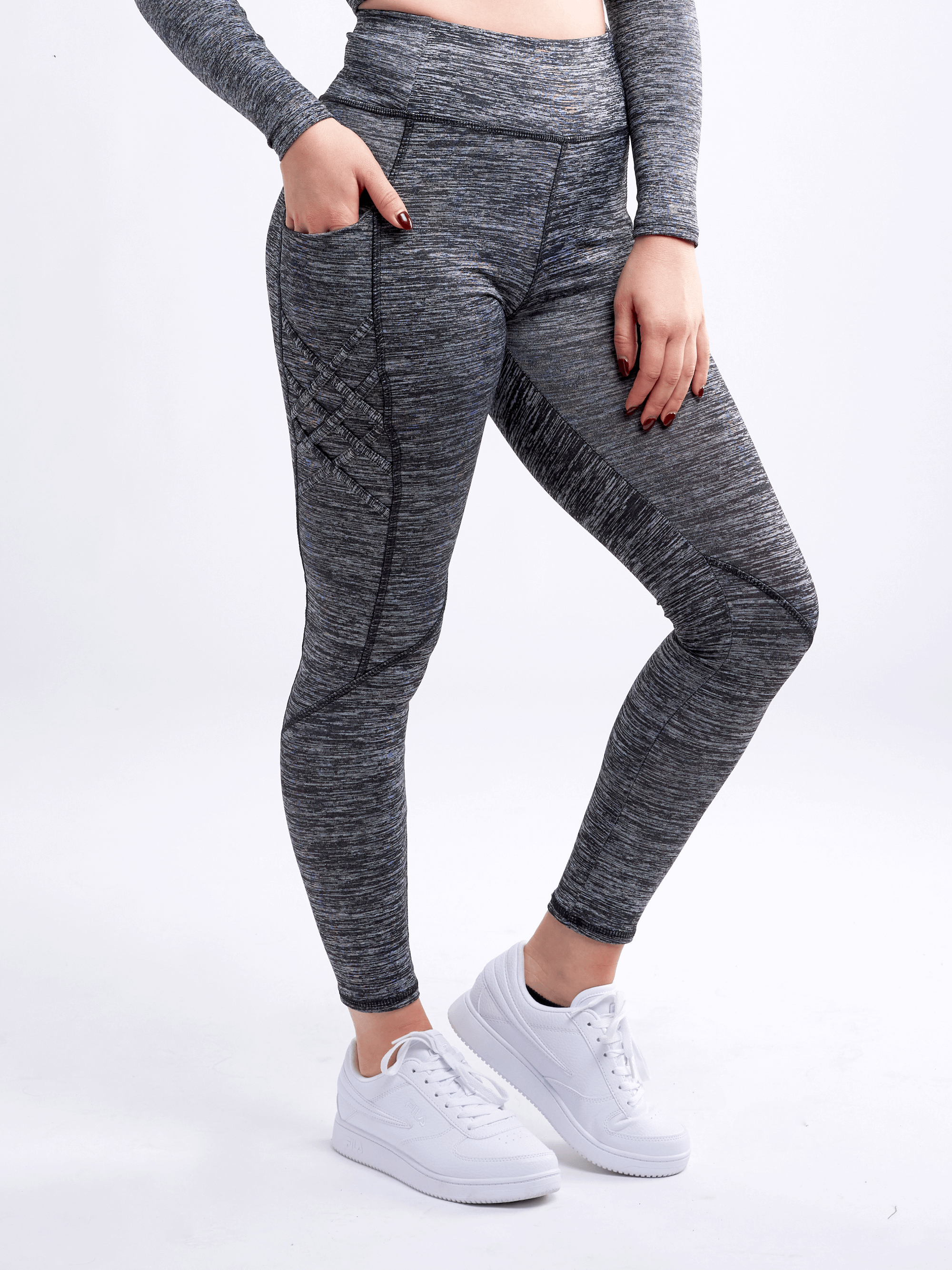 JupiterGear High-Waisted Criss-Cross Training Leggings with Hip Pockets by Jupiter Gear