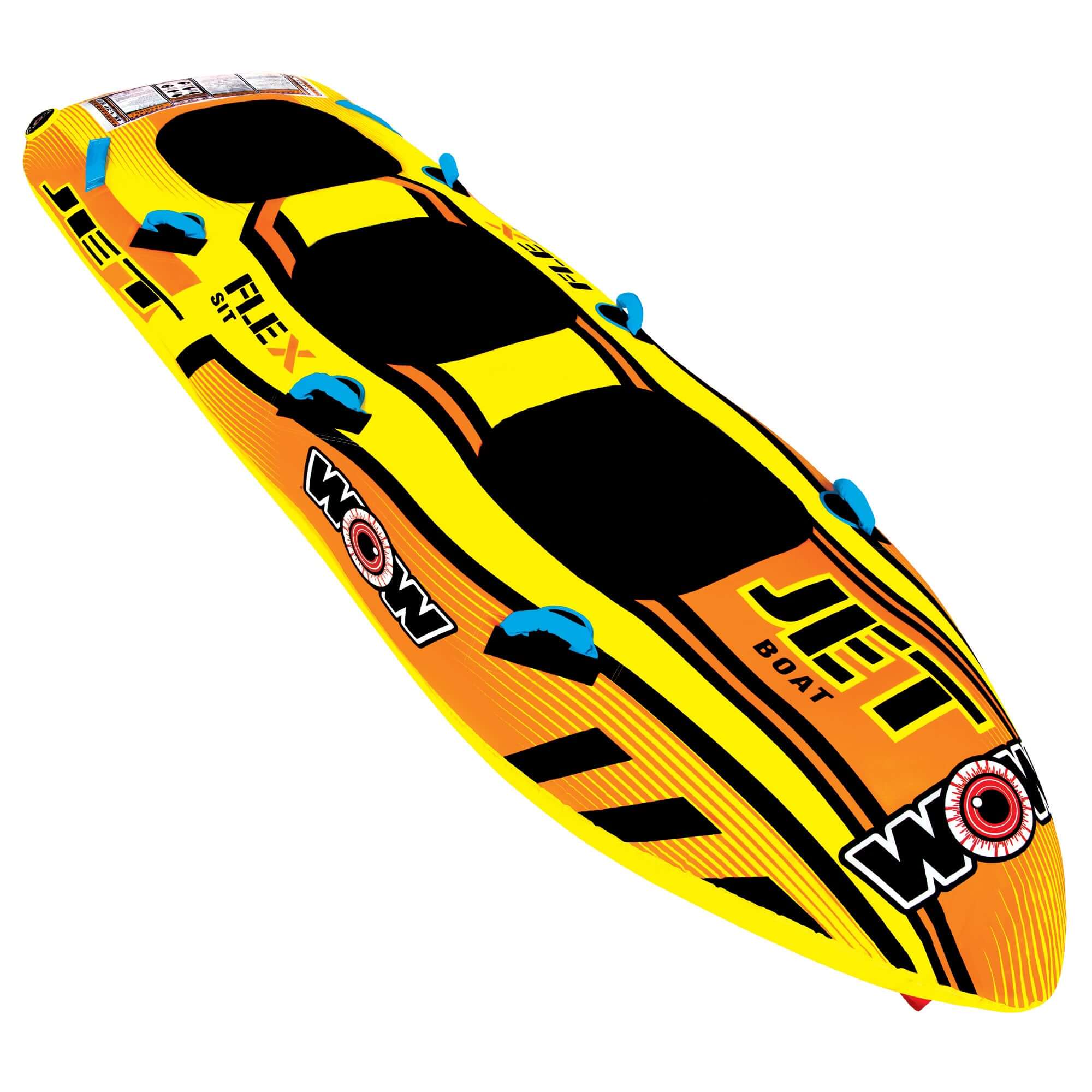 WOW Sports Jet Boat 3 Person Towable Water Tube For Pool and Lake (17-1030) by Jupiter Gear