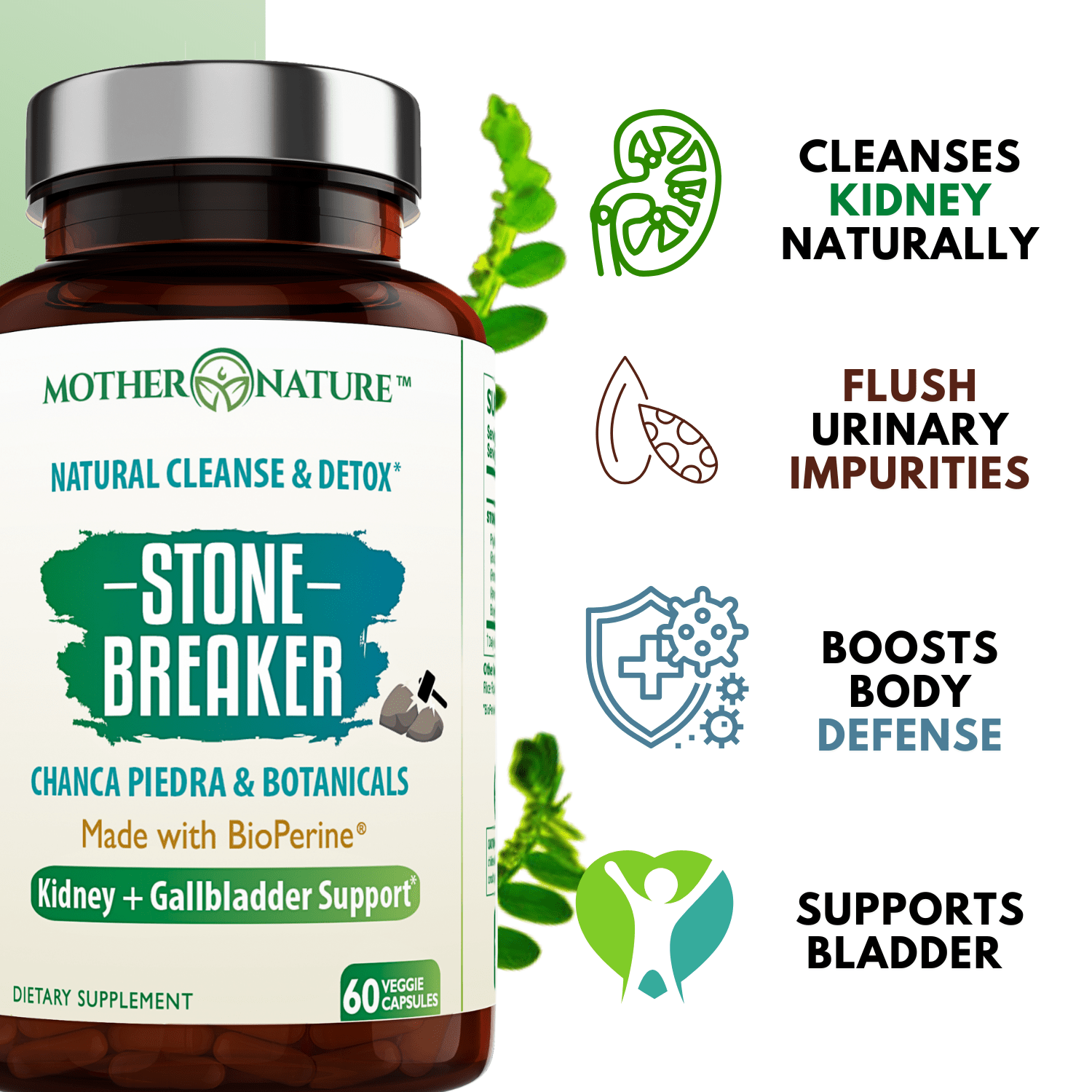 Stone Breaker Capsules by Mother Nature Organics