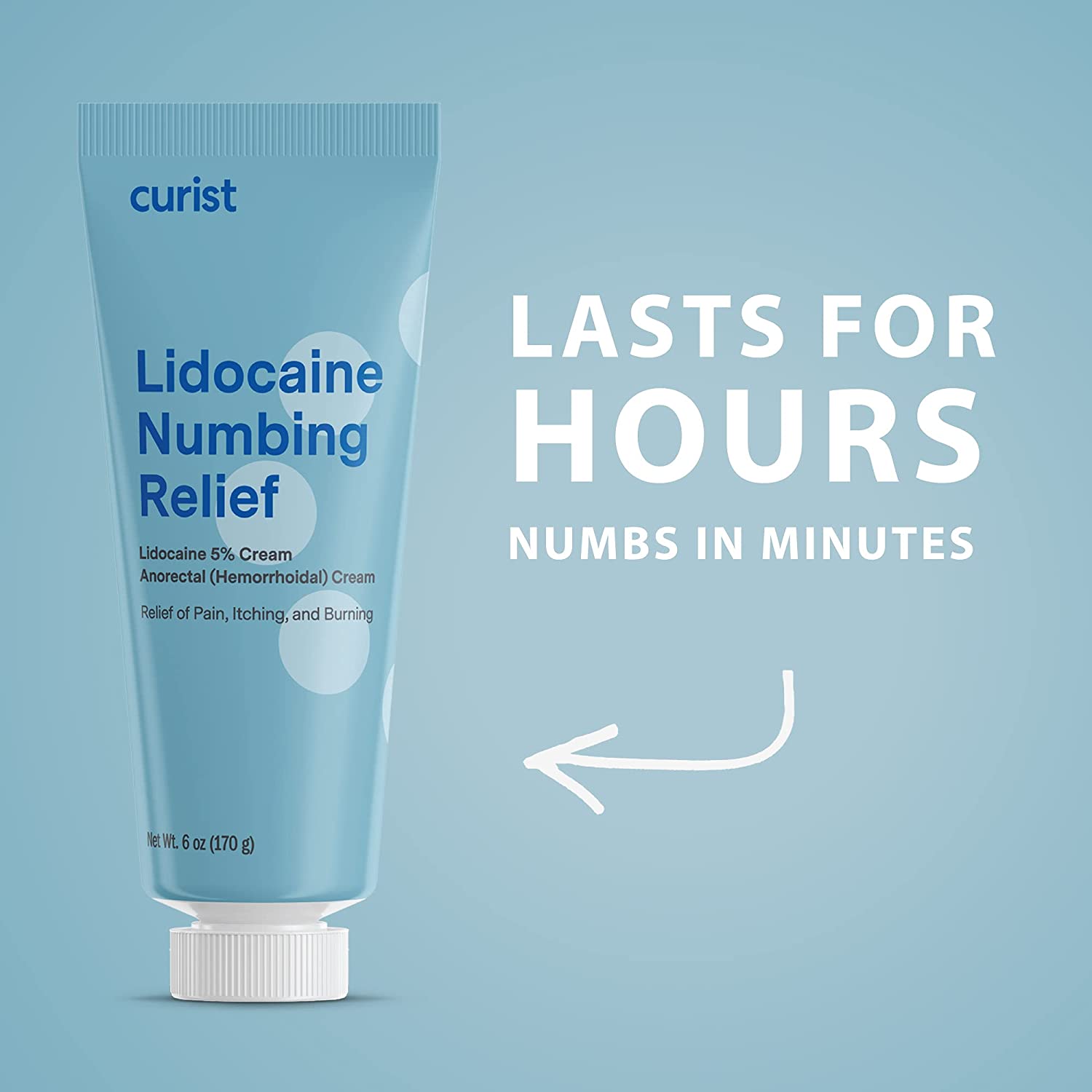 lidocaine numbing relief lasts for hours