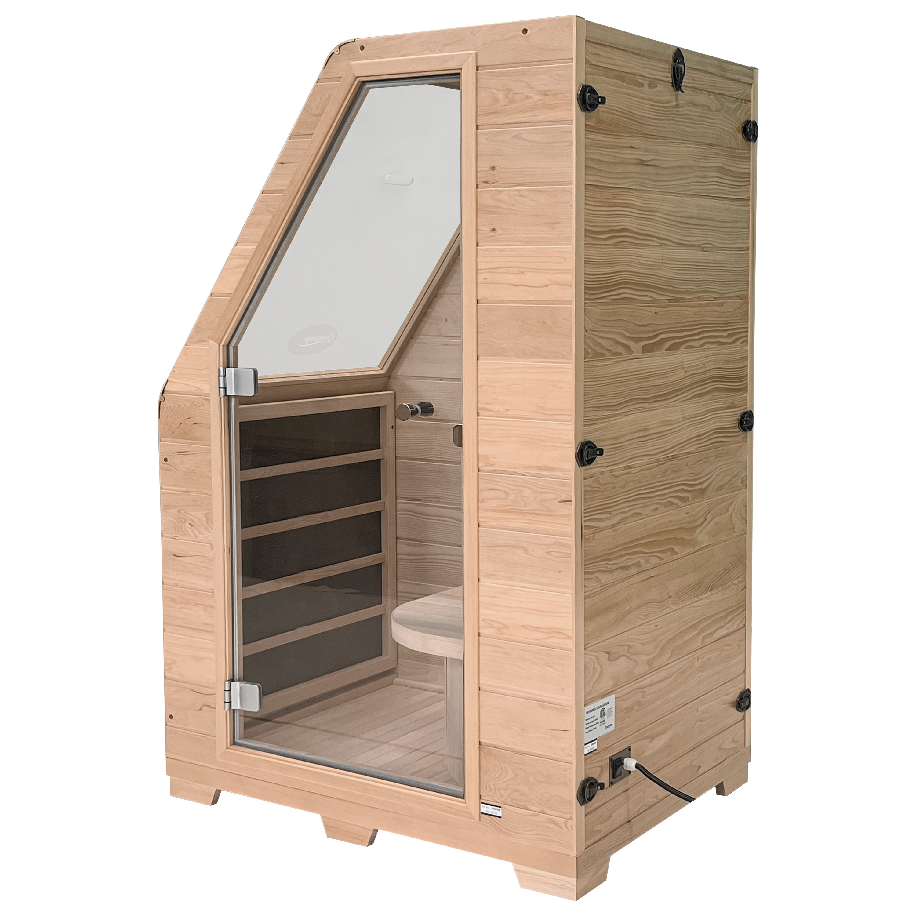 1-Person Carbon Infrared Sauna - Canadian Hemlock Wooden Sauna - 760 Watts by PlayMakar