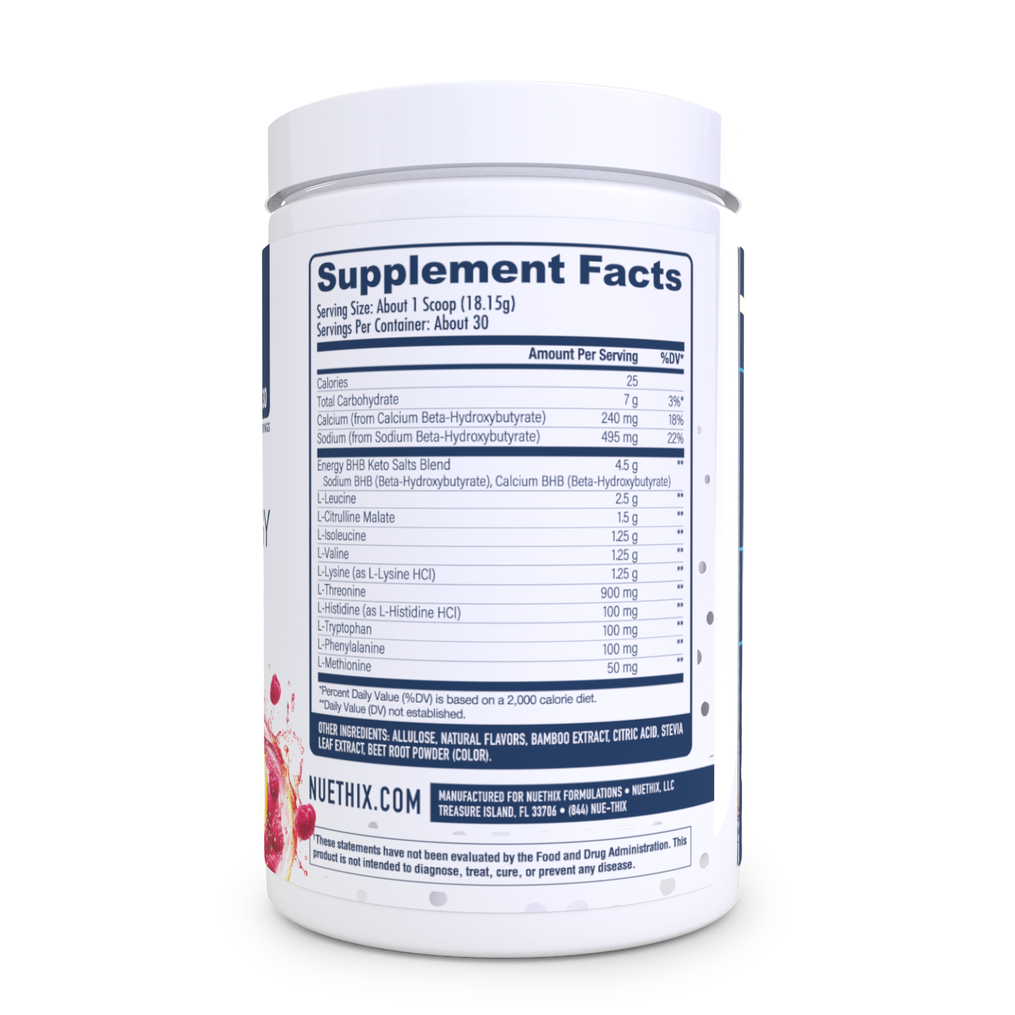 Essential Energy BCAA + EAA + Keto Salts by NuEthix Formulations