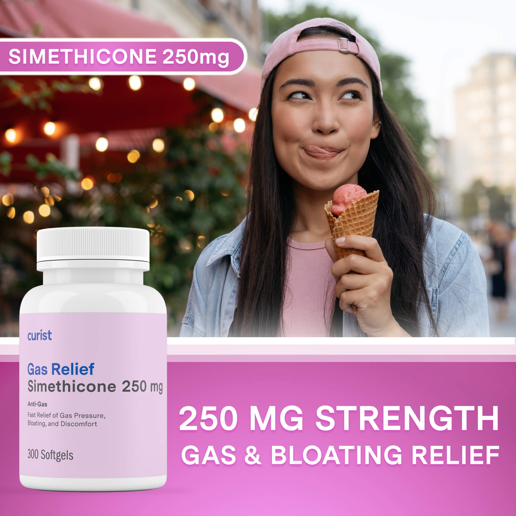 simethicone 250 mg gas relief