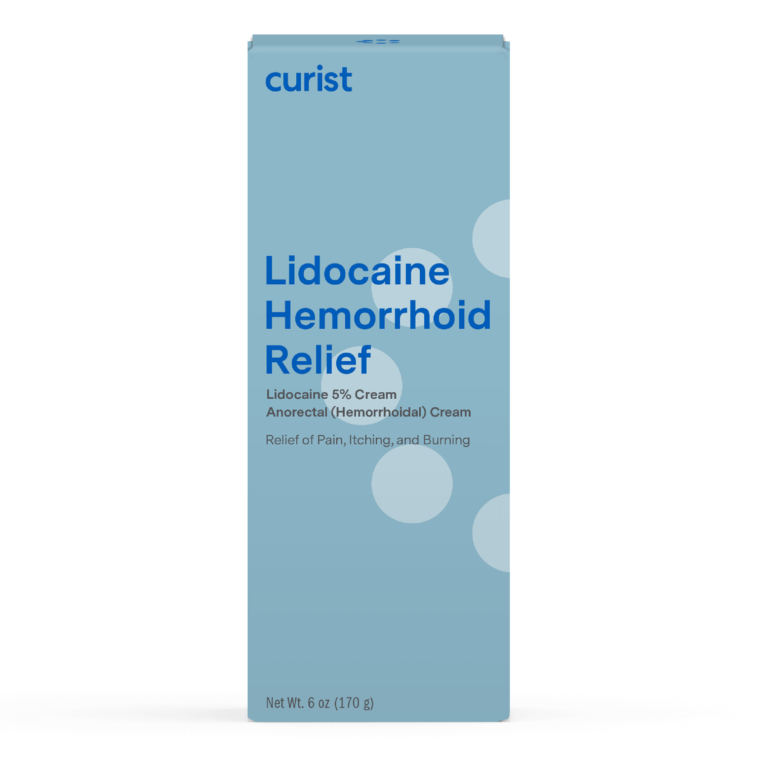 carton for curist lidocaine hemorrhoid relief
