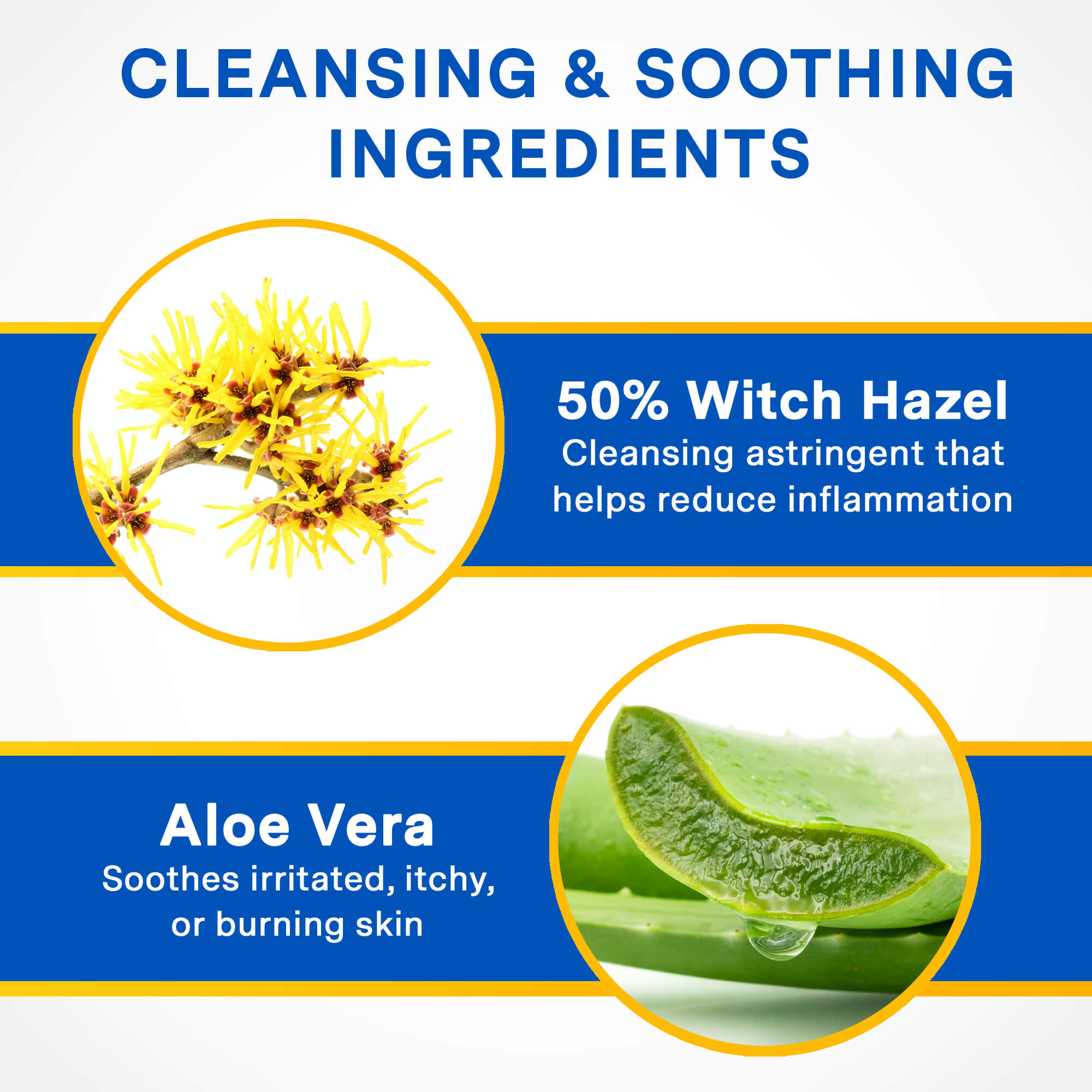 hemorrhoid wipes with witch hazel and aloe