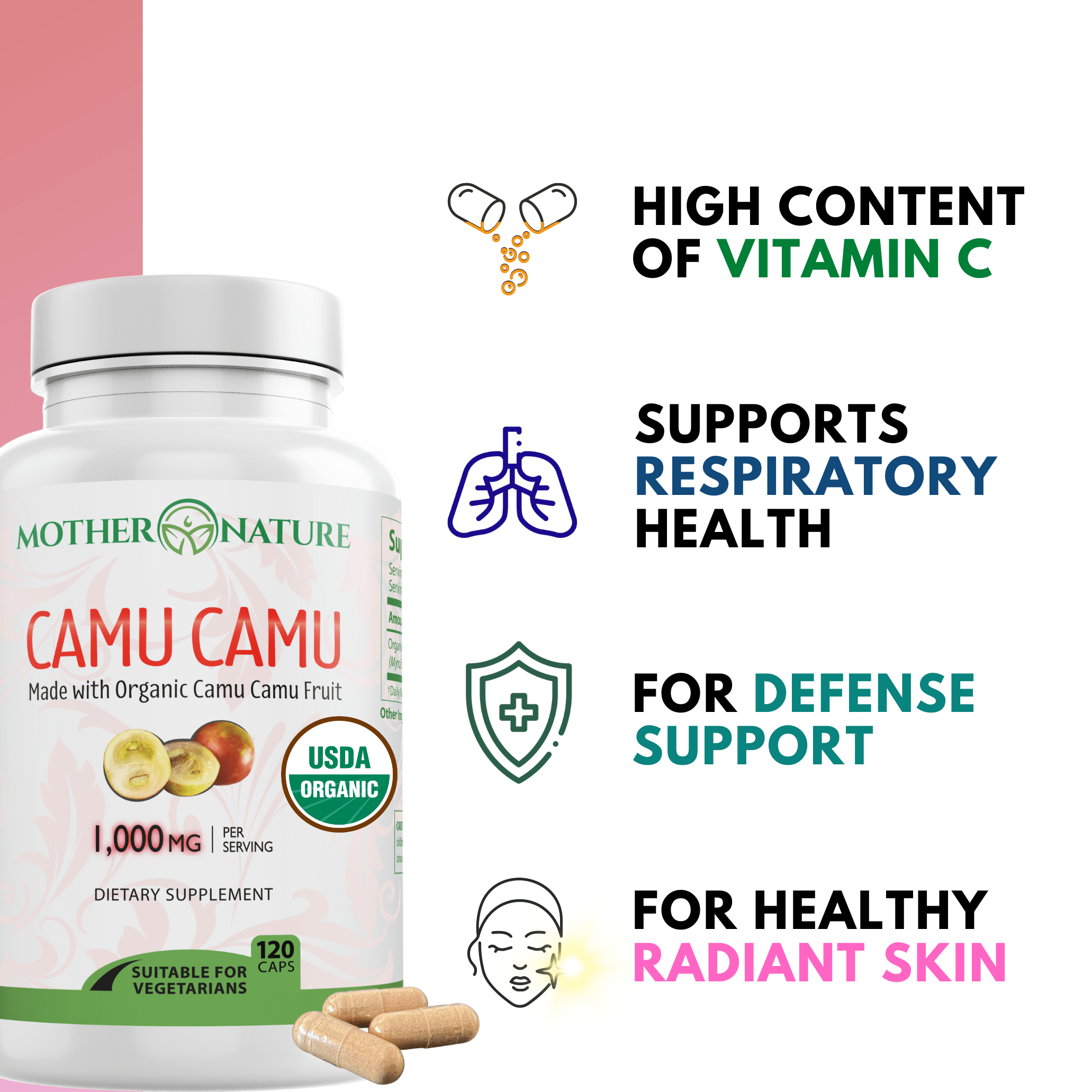 Camu Camu Capsules by Mother Nature Organics