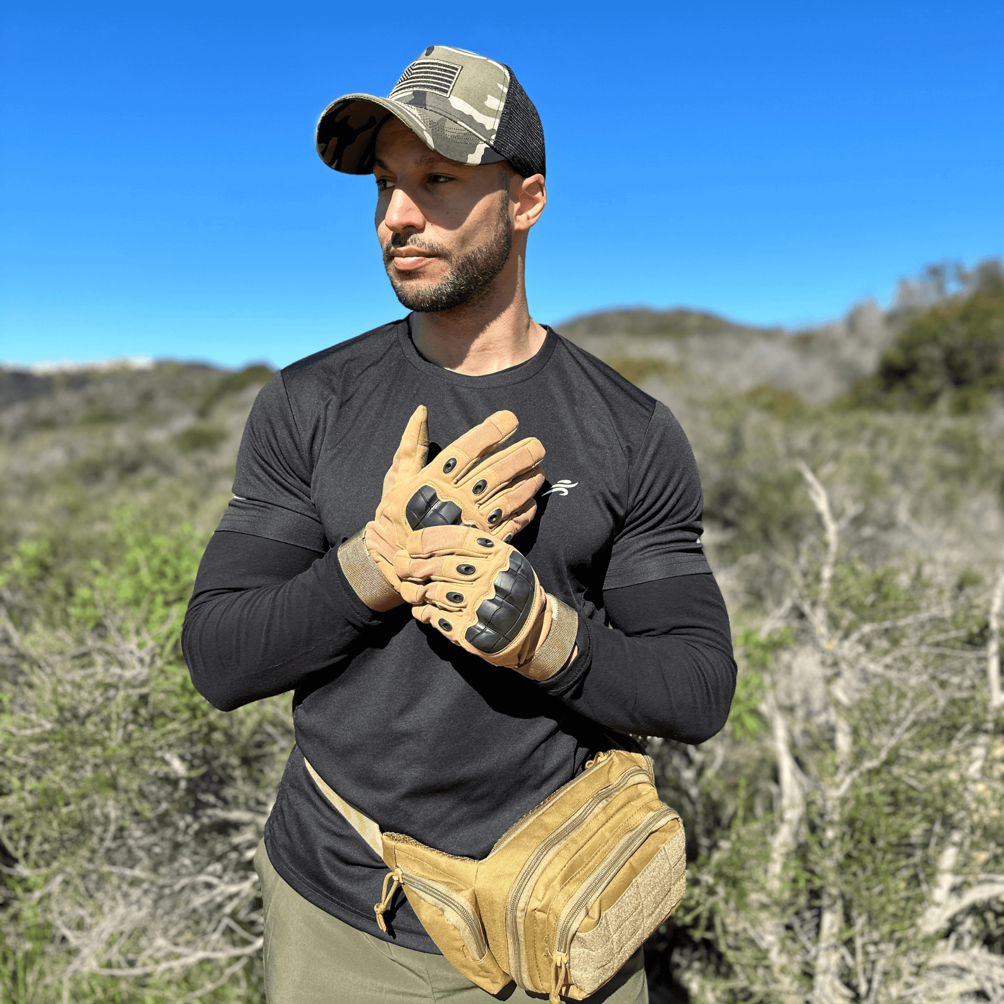 Tactical Military Airsoft Gloves for Outdoor Sports, Paintball, and Motorcycling with Touchscreen Fingertip Capability by Jupiter Gear