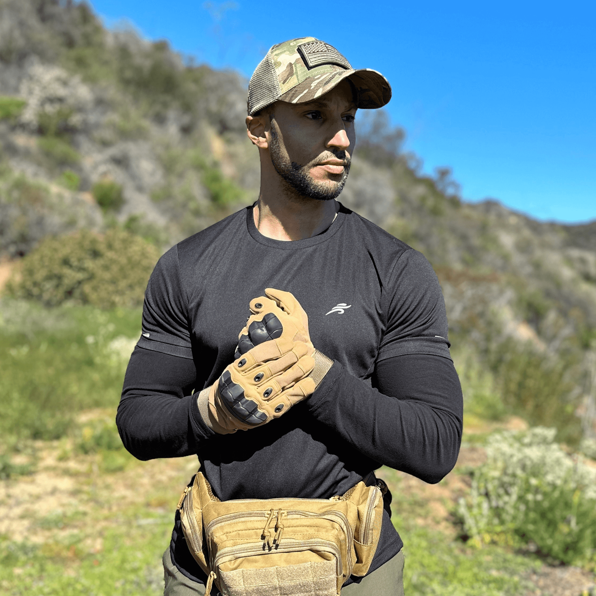 Tactical Military Airsoft Gloves for Outdoor Sports, Paintball, and Motorcycling with Touchscreen Fingertip Capability by Jupiter Gear