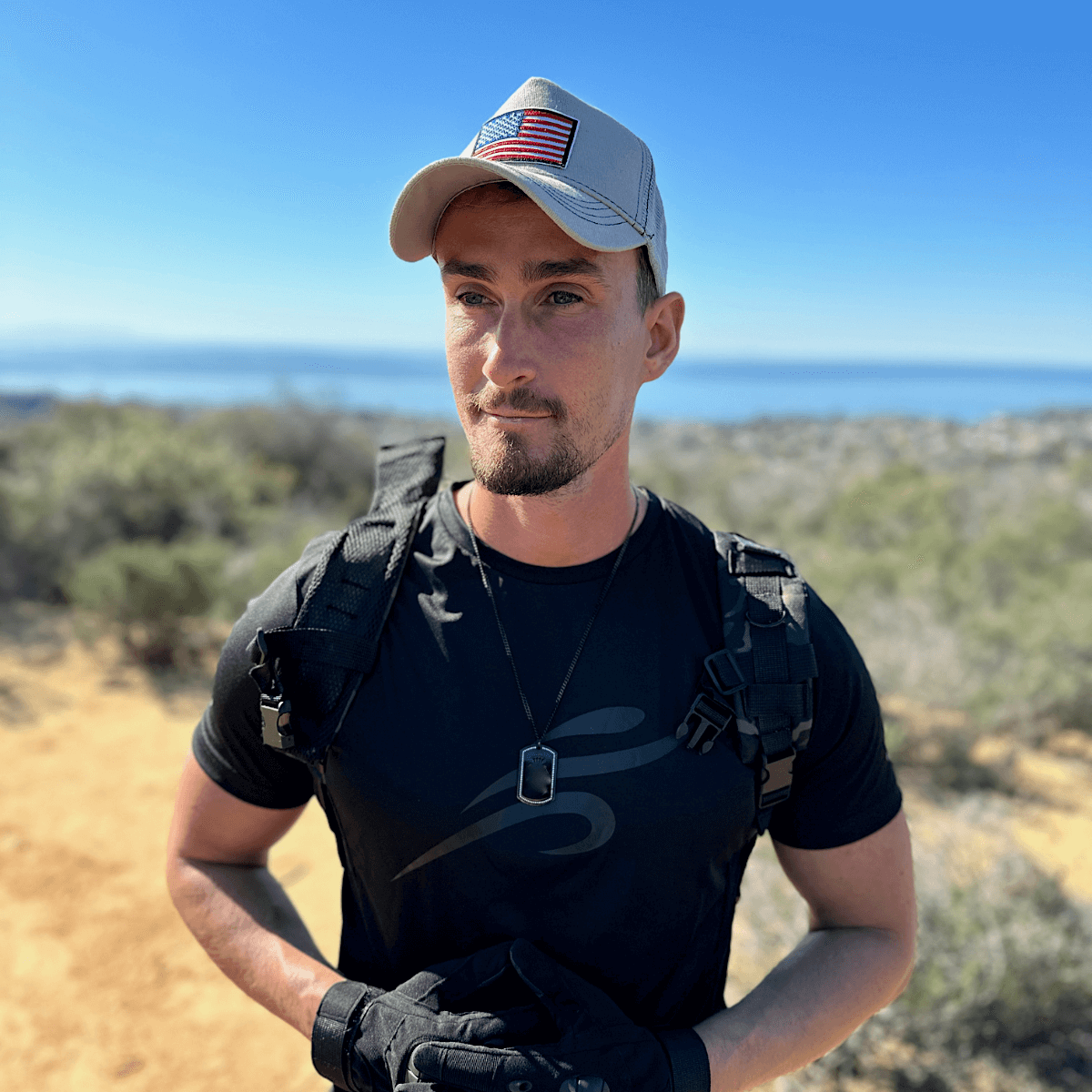 American Flag Trucker Hat with Adjustable Strap by Jupiter Gear