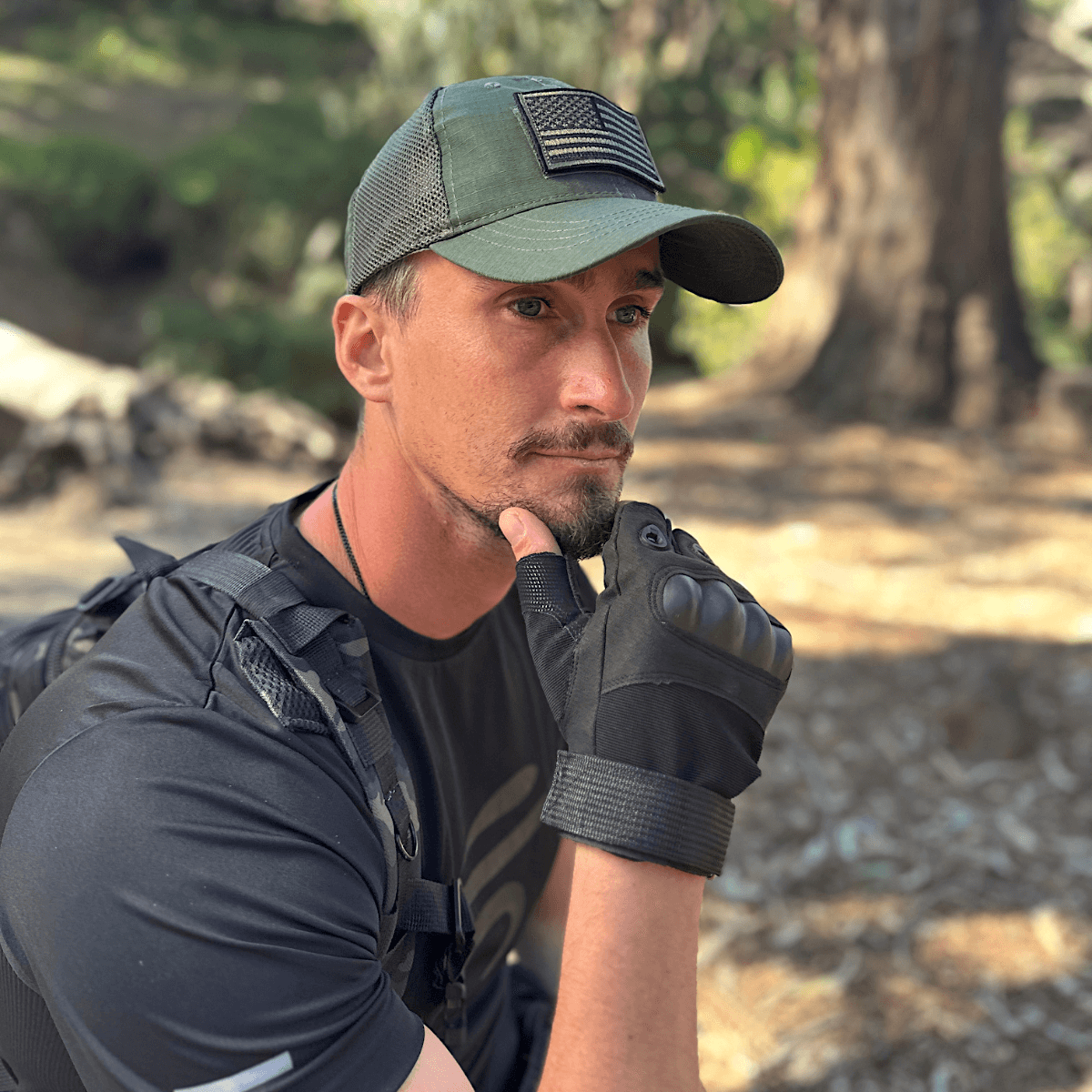 Tactical-Style Patch Hat with Adjustable Strap by Jupiter Gear