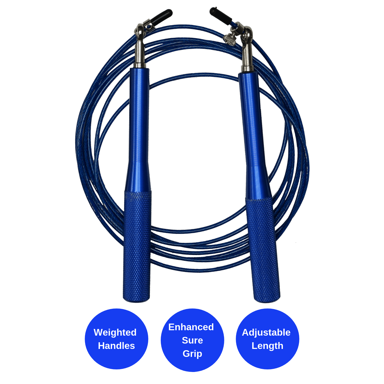 Weighted Jump Rope with Adjustable Steel Wire Cable by Jupiter Gear
