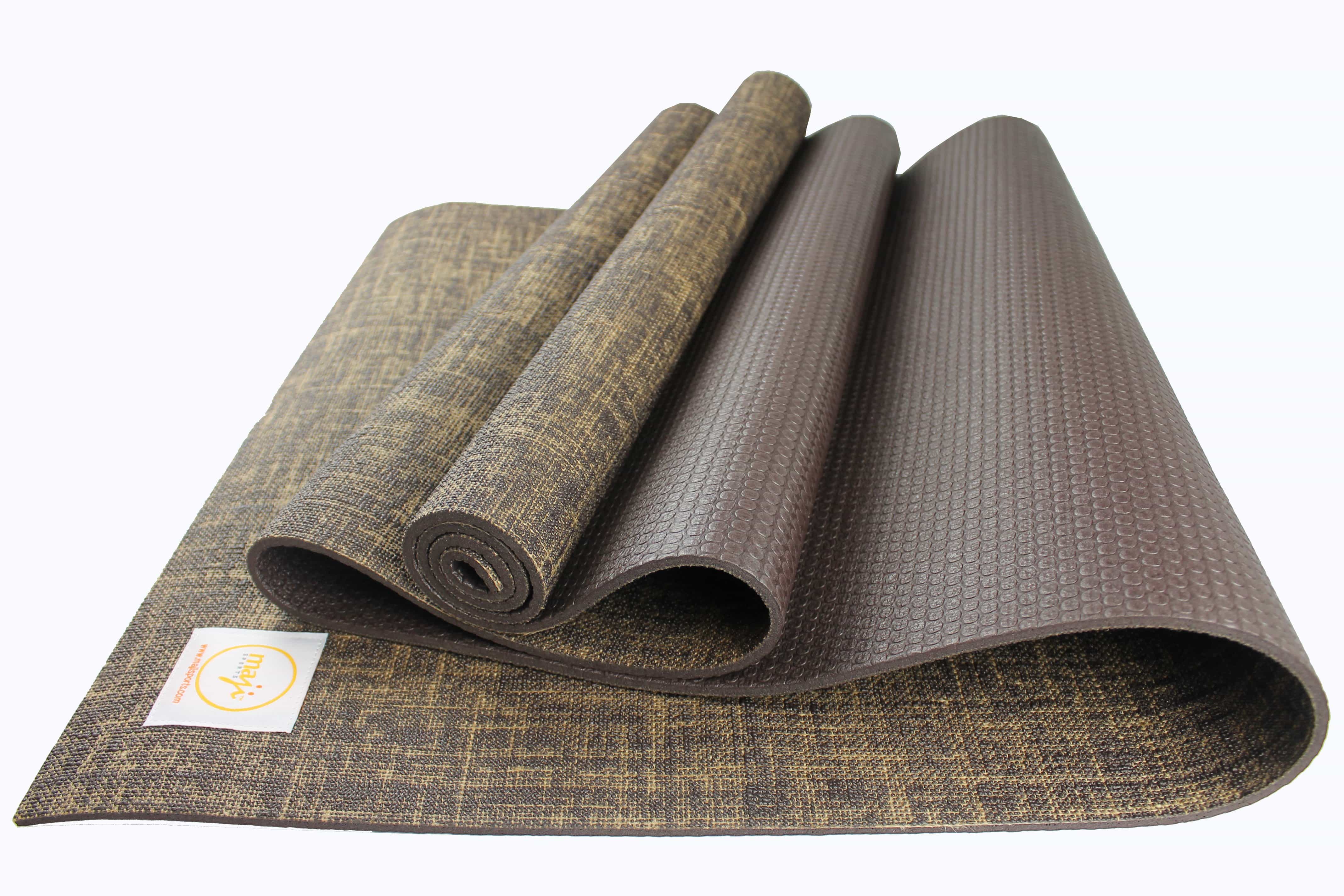 Maji Sports Jute Premium Eco Yoga Mat + Foot Massager (7.5cm x 17.5cm) by Jupiter Gear