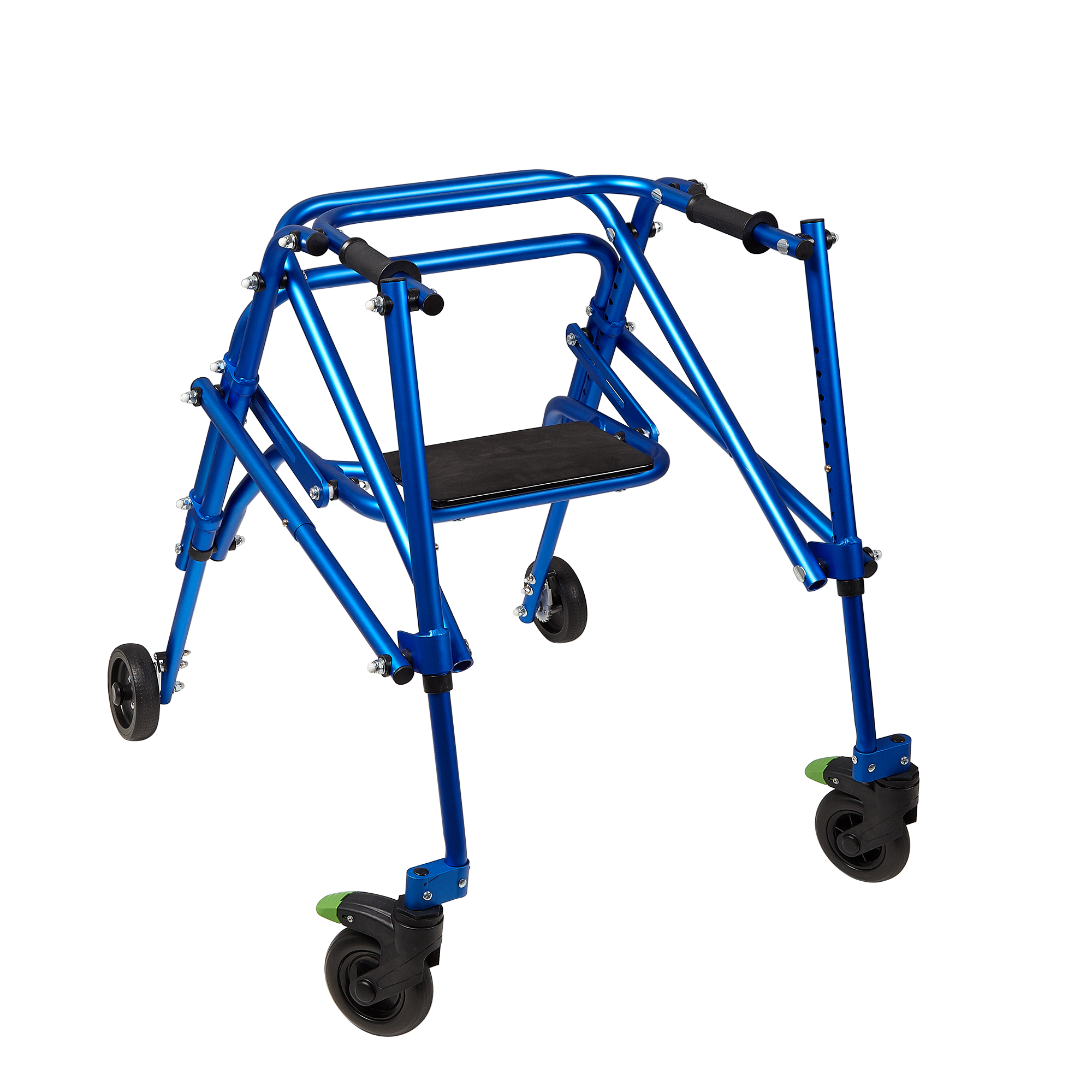 Klip 4W Walker W.Seat, 8" Wheels, Med,  Blue