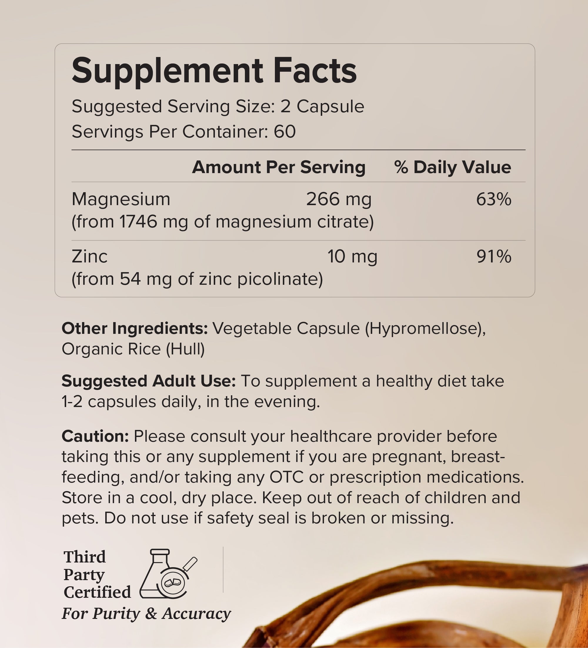 Fully-Reacted Magnesium & Chelated Zinc Complex by Rootcha