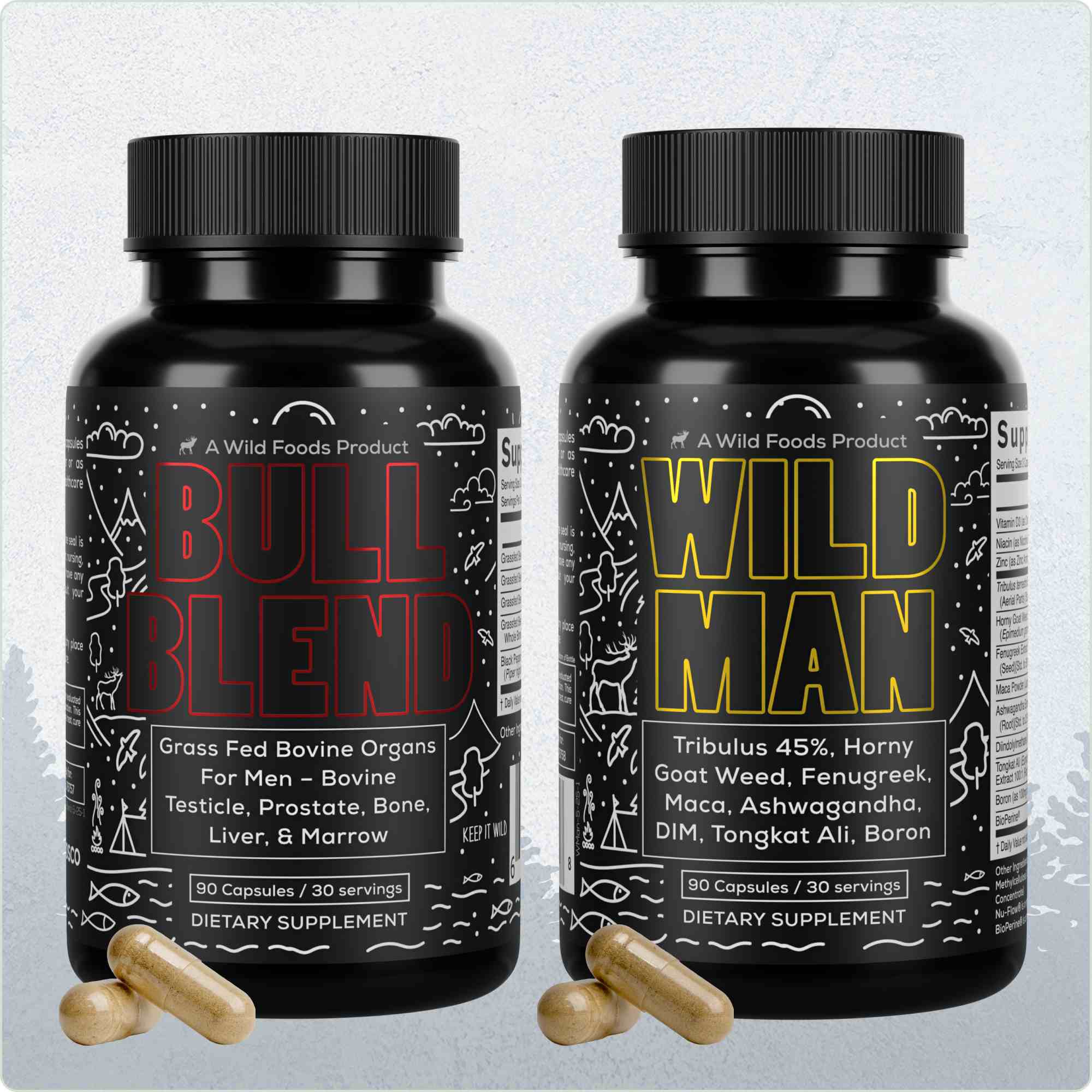 Wild Man Herbal Stack – Male Hormone Balance & Performance by Wild Foods