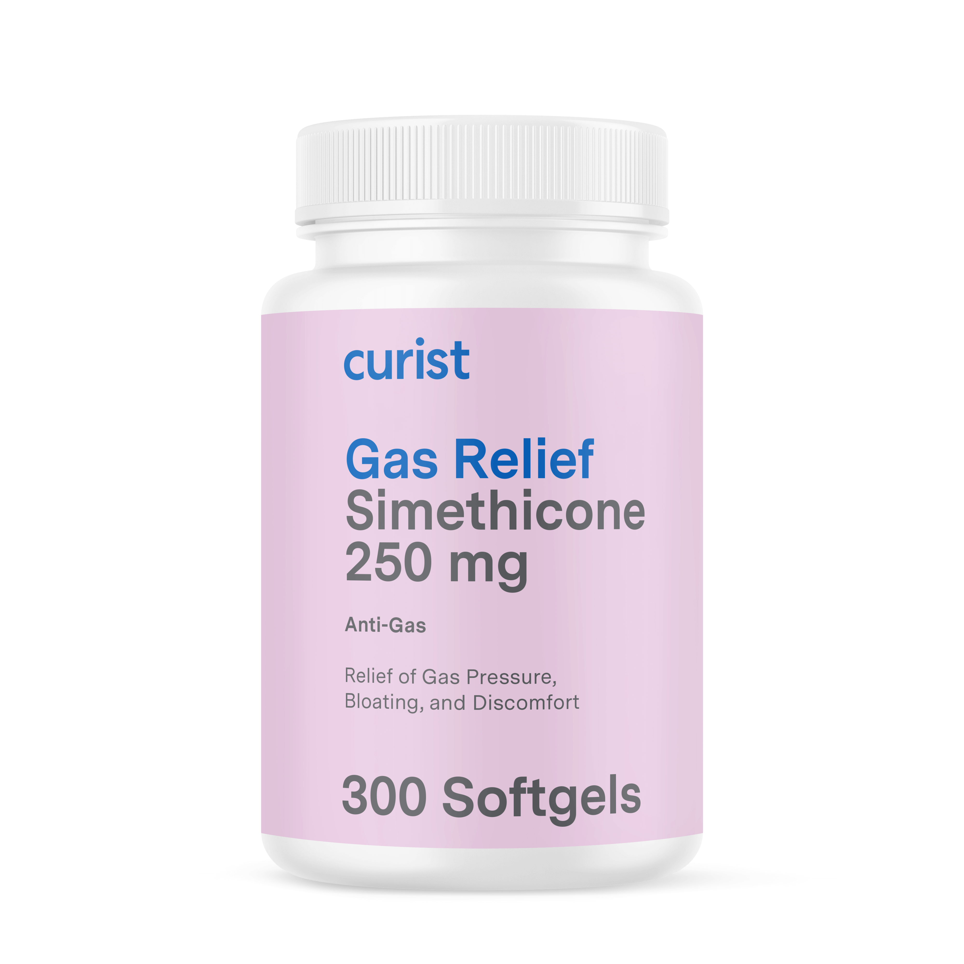 curist simethicone 250 mg bottle for gas relief