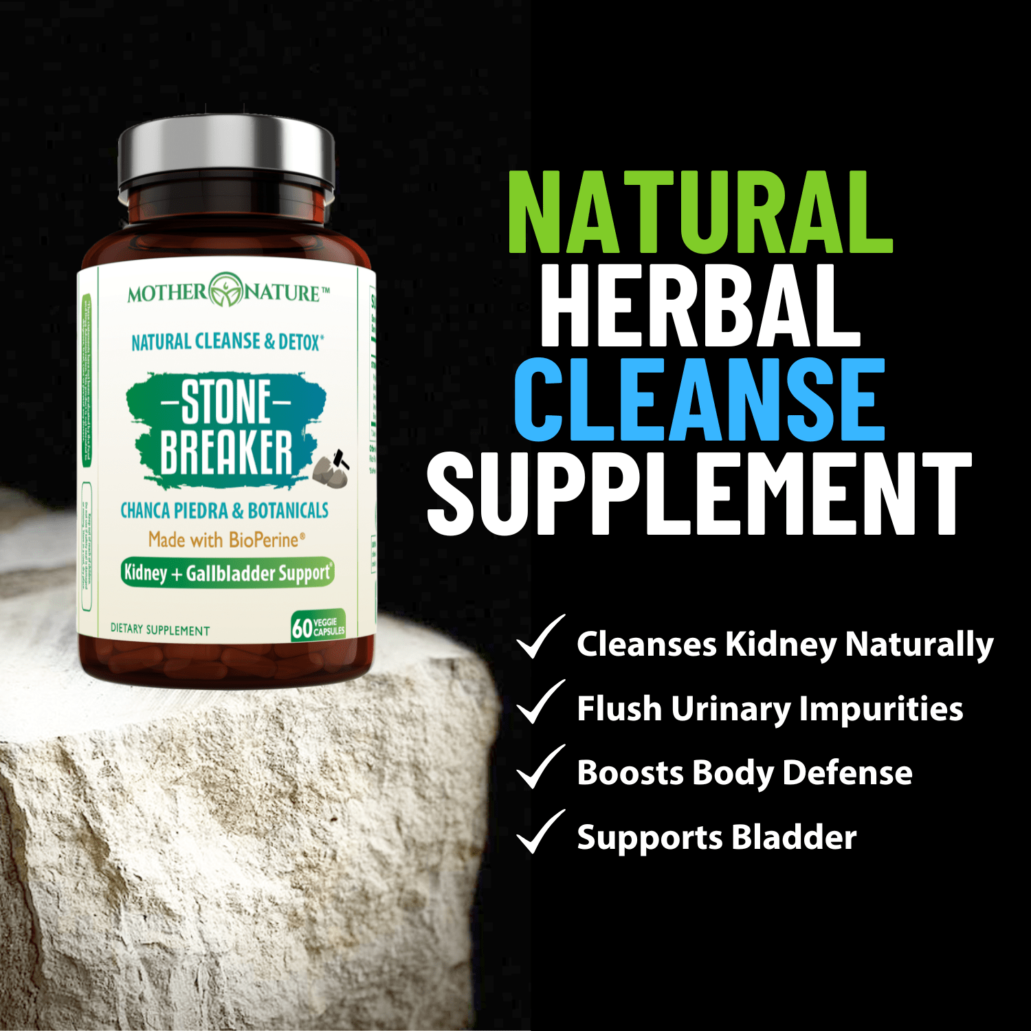 Stone Breaker Capsules by Mother Nature Organics