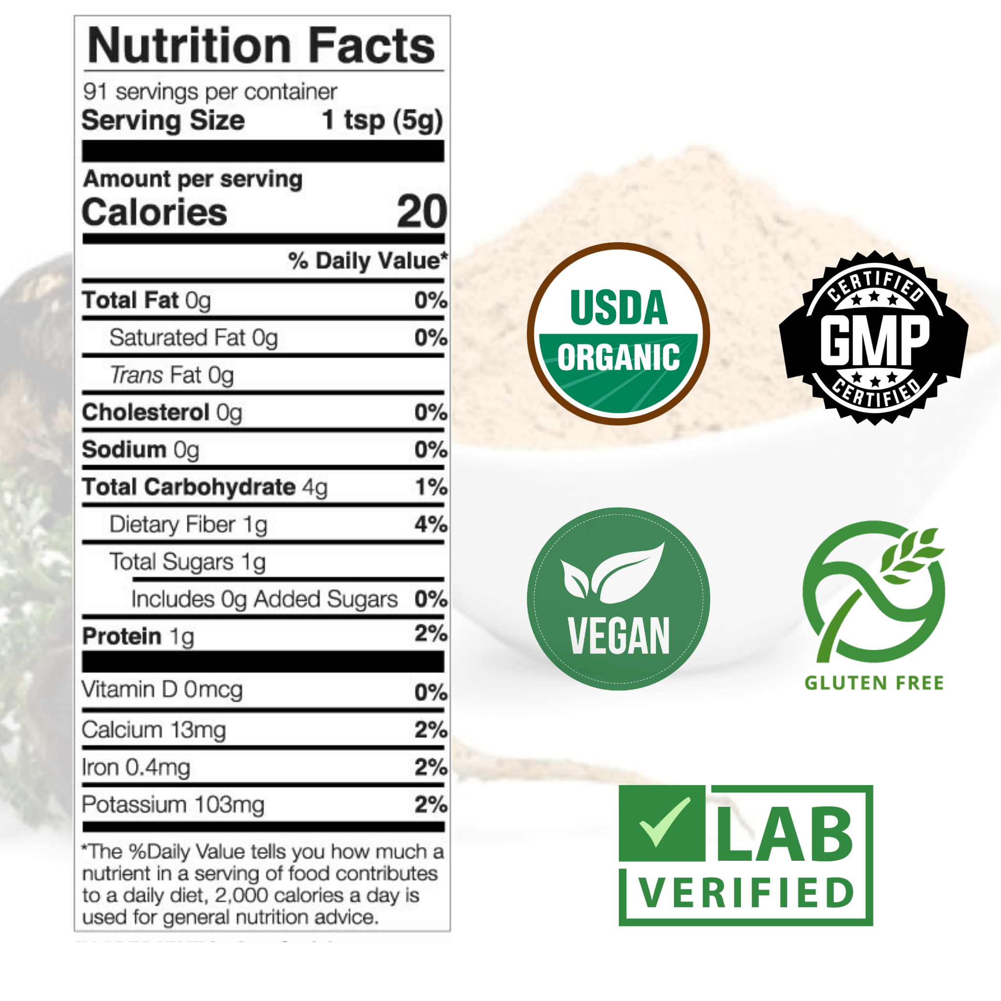 Black Maca Powder by Mother Nature Organics