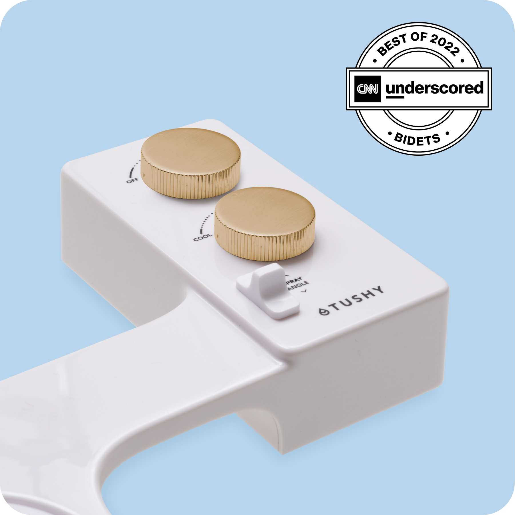 White with Gold Bundle Knob