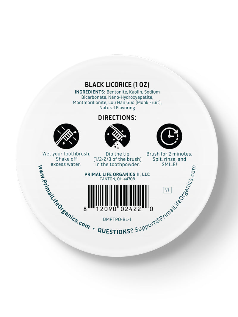 Toothpowder /  Powdered Mineral Toothpaste by Primal Life Organic II LLC