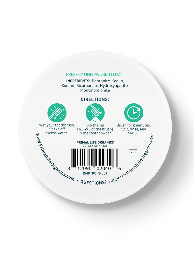 Toothpowder /  Powdered Mineral Toothpaste by Primal Life Organic II LLC