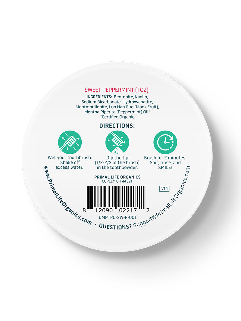 Toothpowder /  Powdered Mineral Toothpaste by Primal Life Organic II LLC