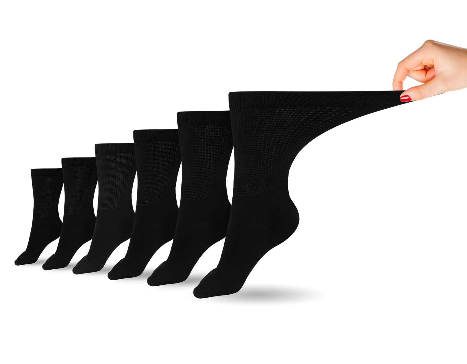 Women's Cotton Diabetic Crew Socks (6 Pair) by DIABETIC SOCK CLUB