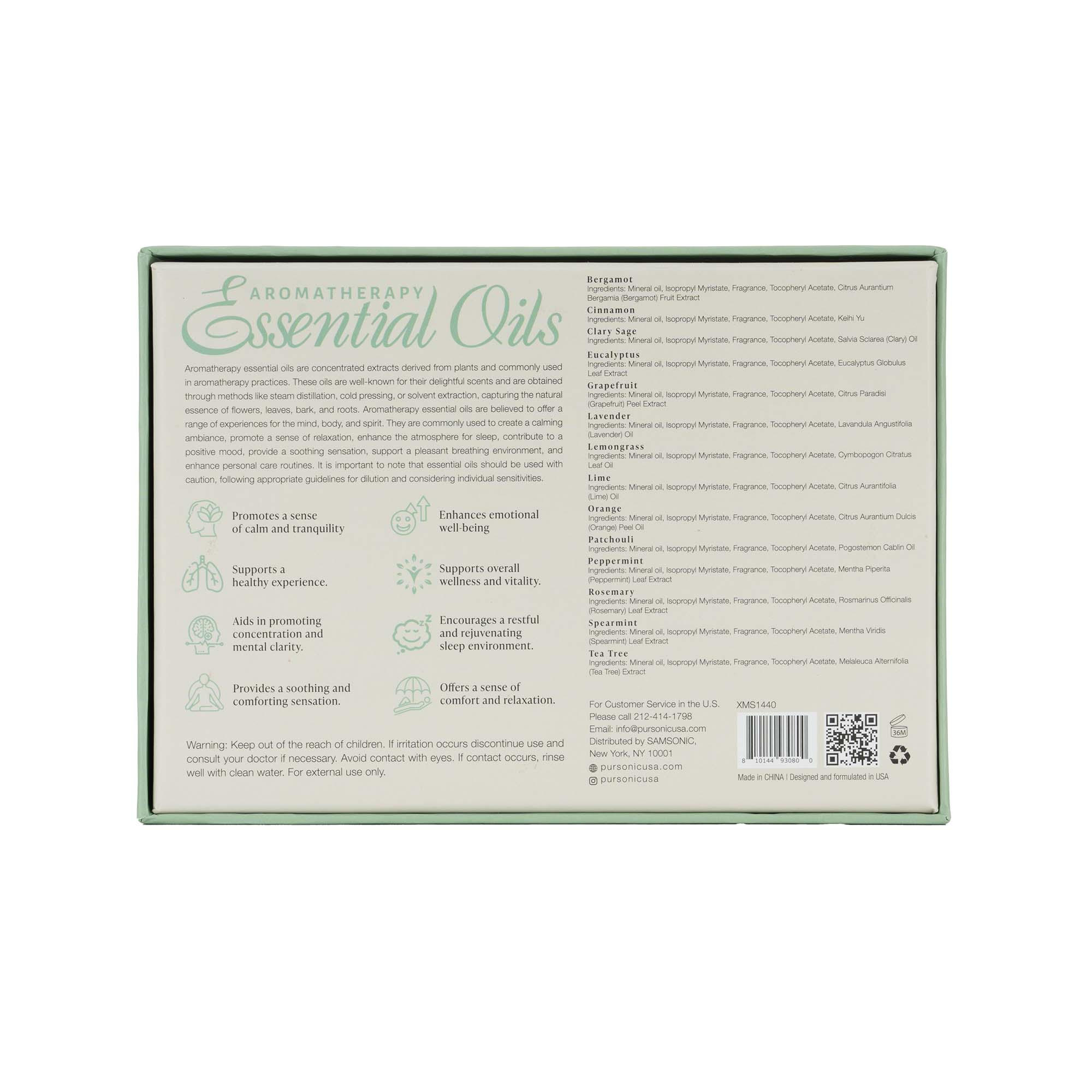 Seasonal Scents Christmas Essential Oils Collection by Pursonic