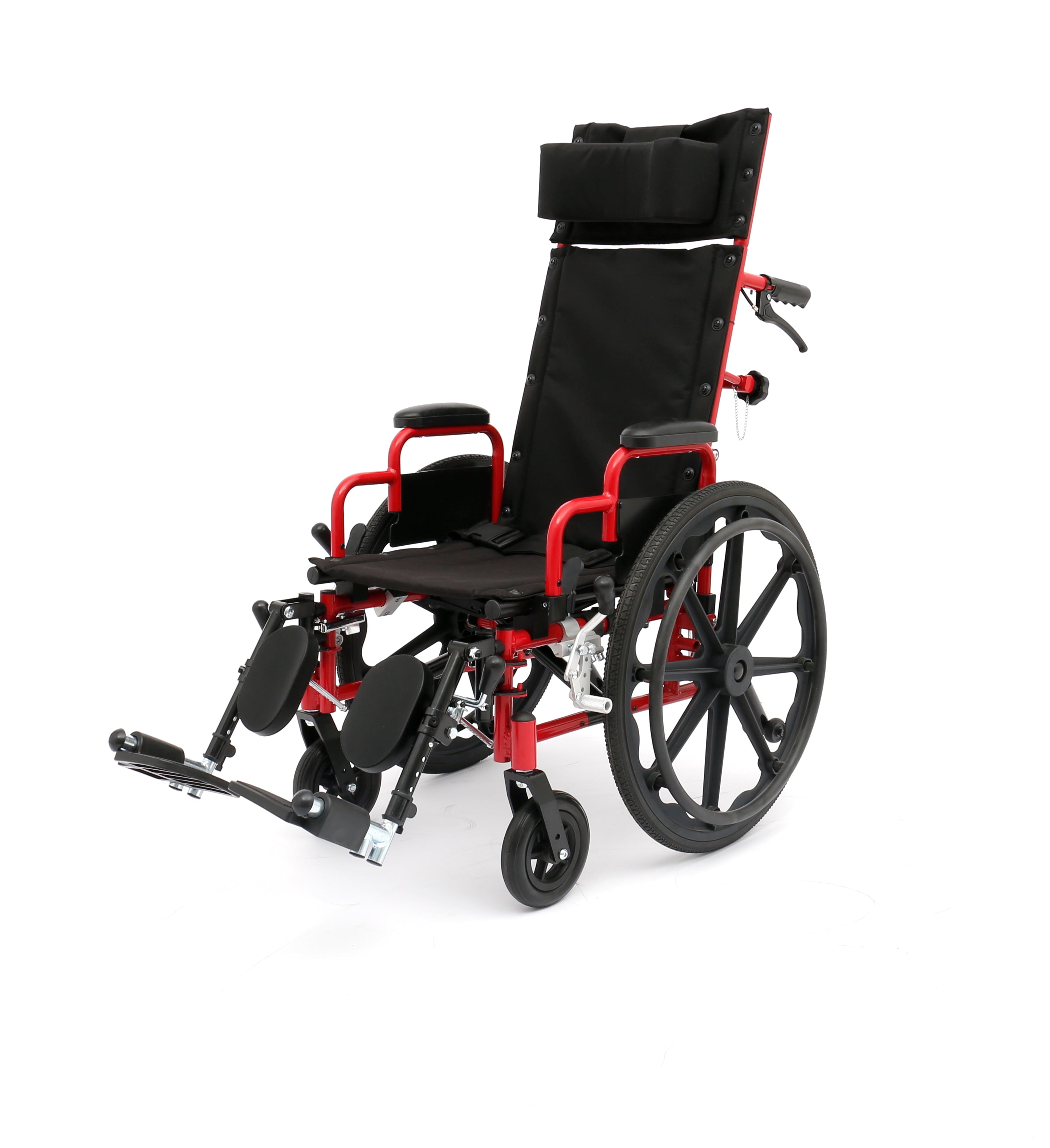 Ziggo 14" Reclining Wheelchair, Red