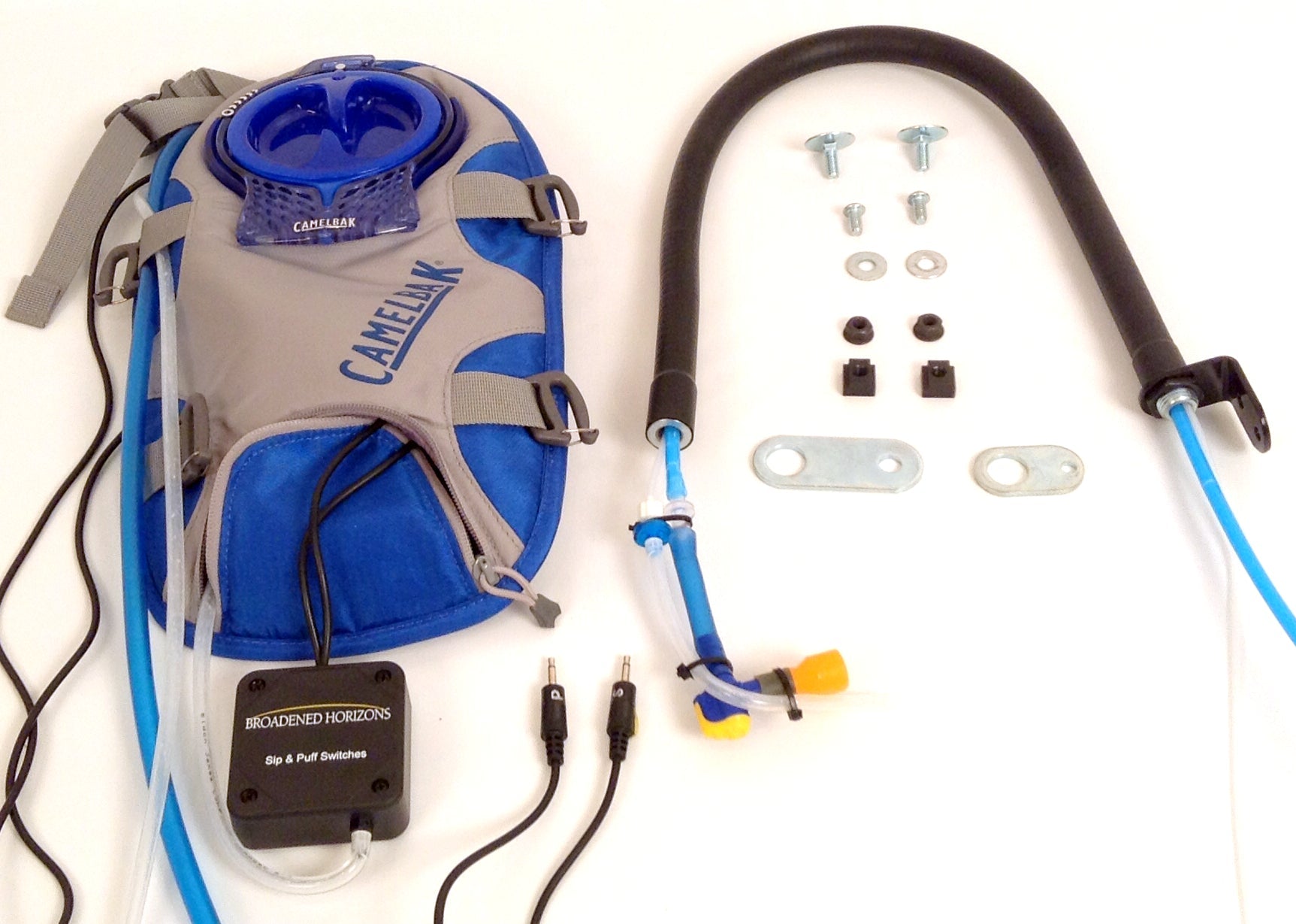 H2O Hydration & Sip / Puff / Bite Control Wheelchair Backrest Mount for Doors, Housemate, or Fortissimo - Broadened Horizons Direct